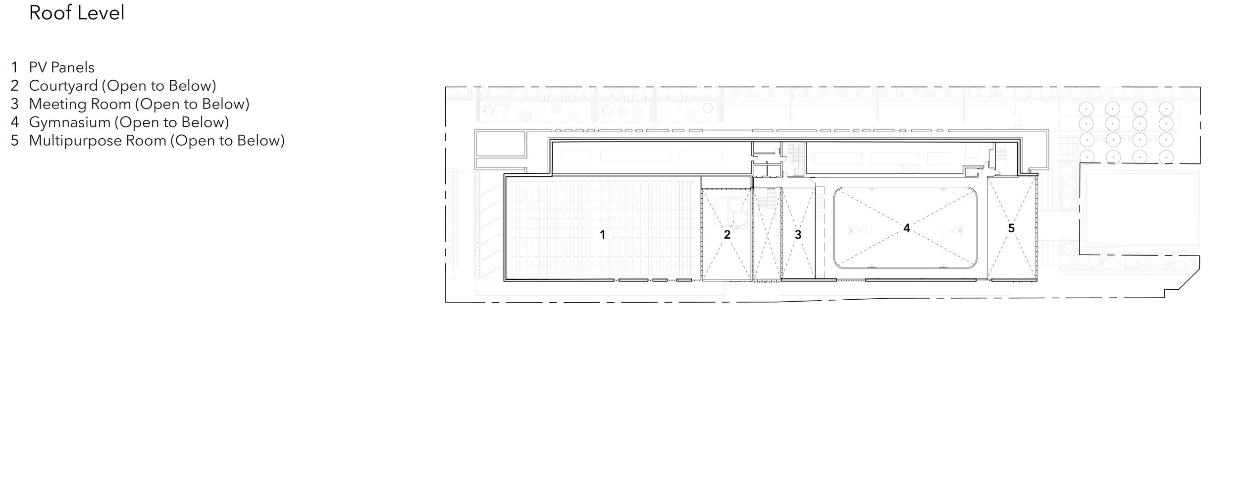 Ethennonnhawahstihnen' Community Centre roof level Floor plan
