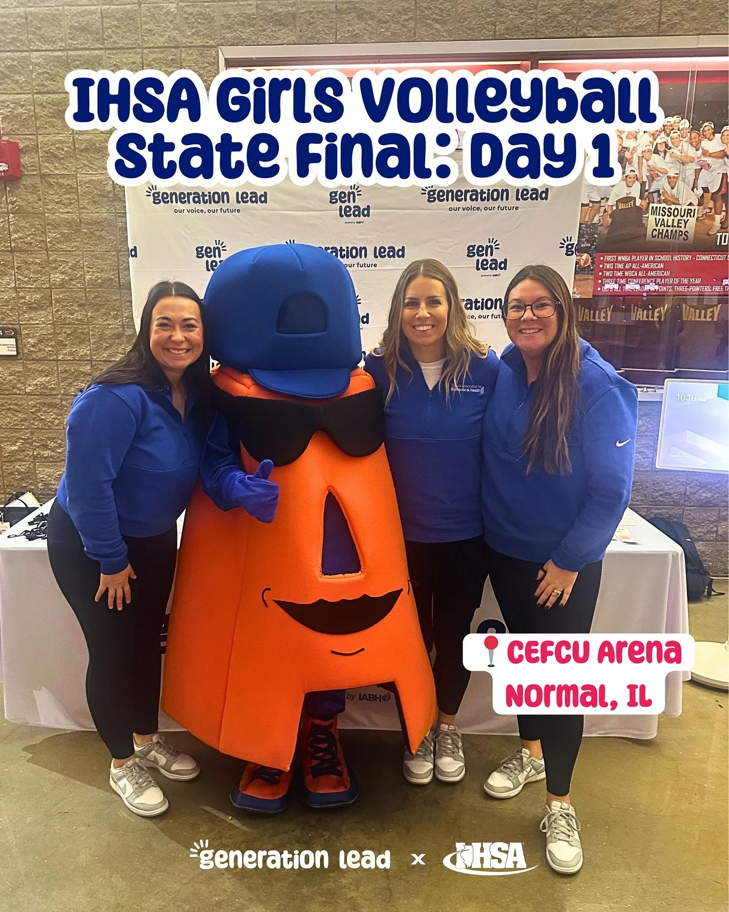 Today the Generation Lead team is in Normal, IL for the IHSA Girls Volleyball State Final! It has been so great meeting with both youth and adult attendees, talking about the campaign, and showing off our best smiles in the Photo Booth! Come stop by 