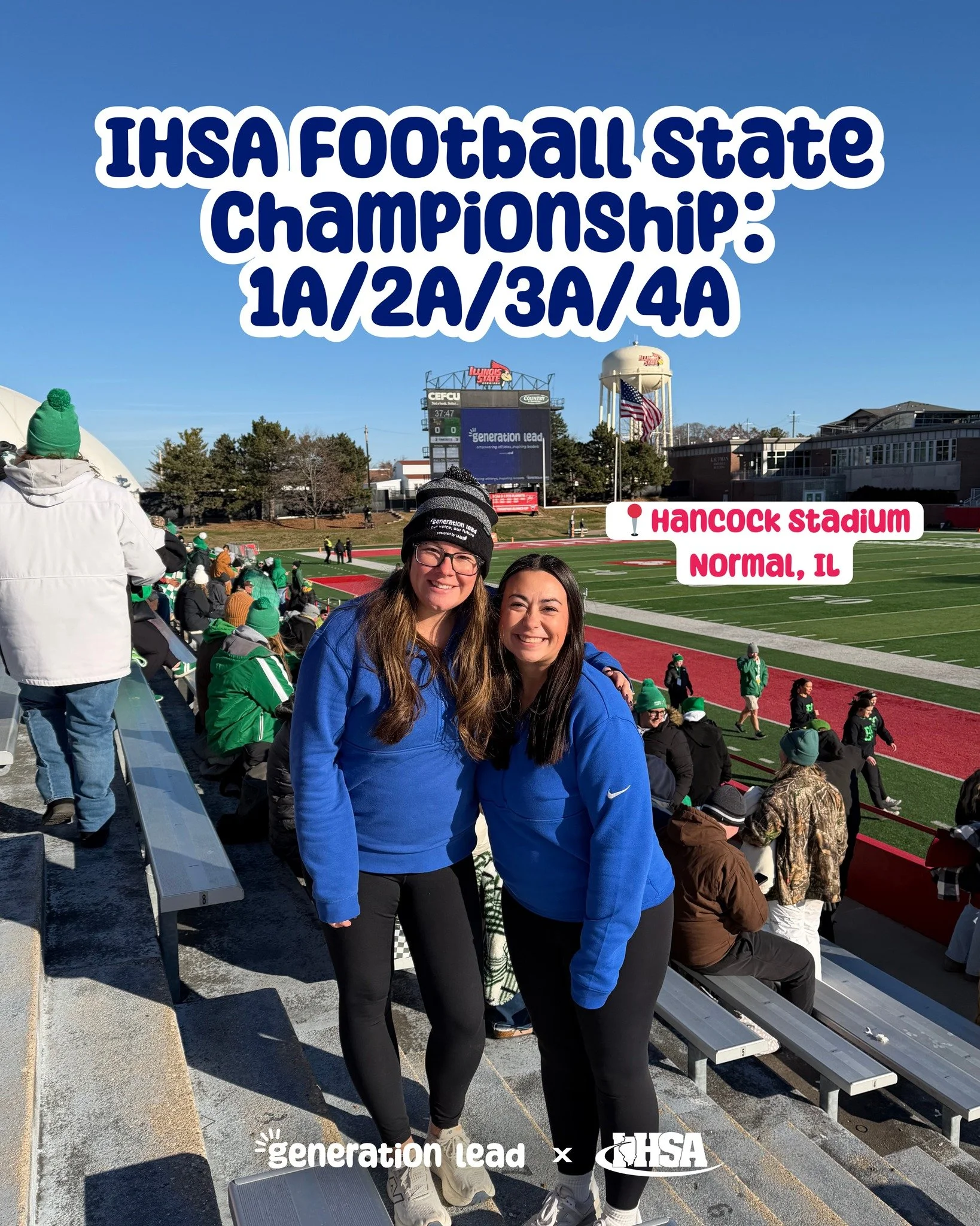 Generation Lead recently got to table at the Football State Championship as part of our partnership with the Illinois High School Association! We are so greatful for this partnership and for the opportunity to provide youth athletes with the resource