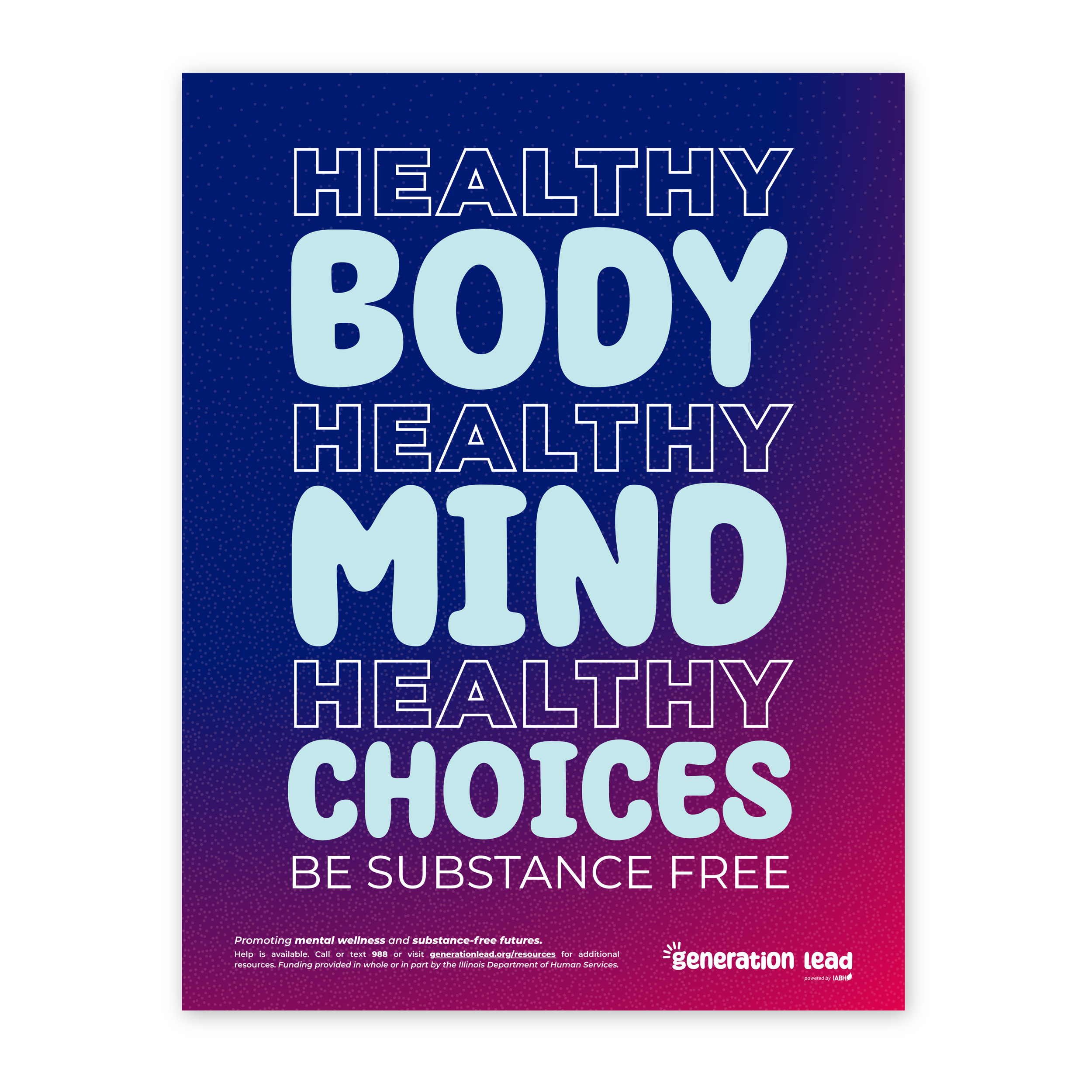 "Healthy Body, Mind, Choices" Poster