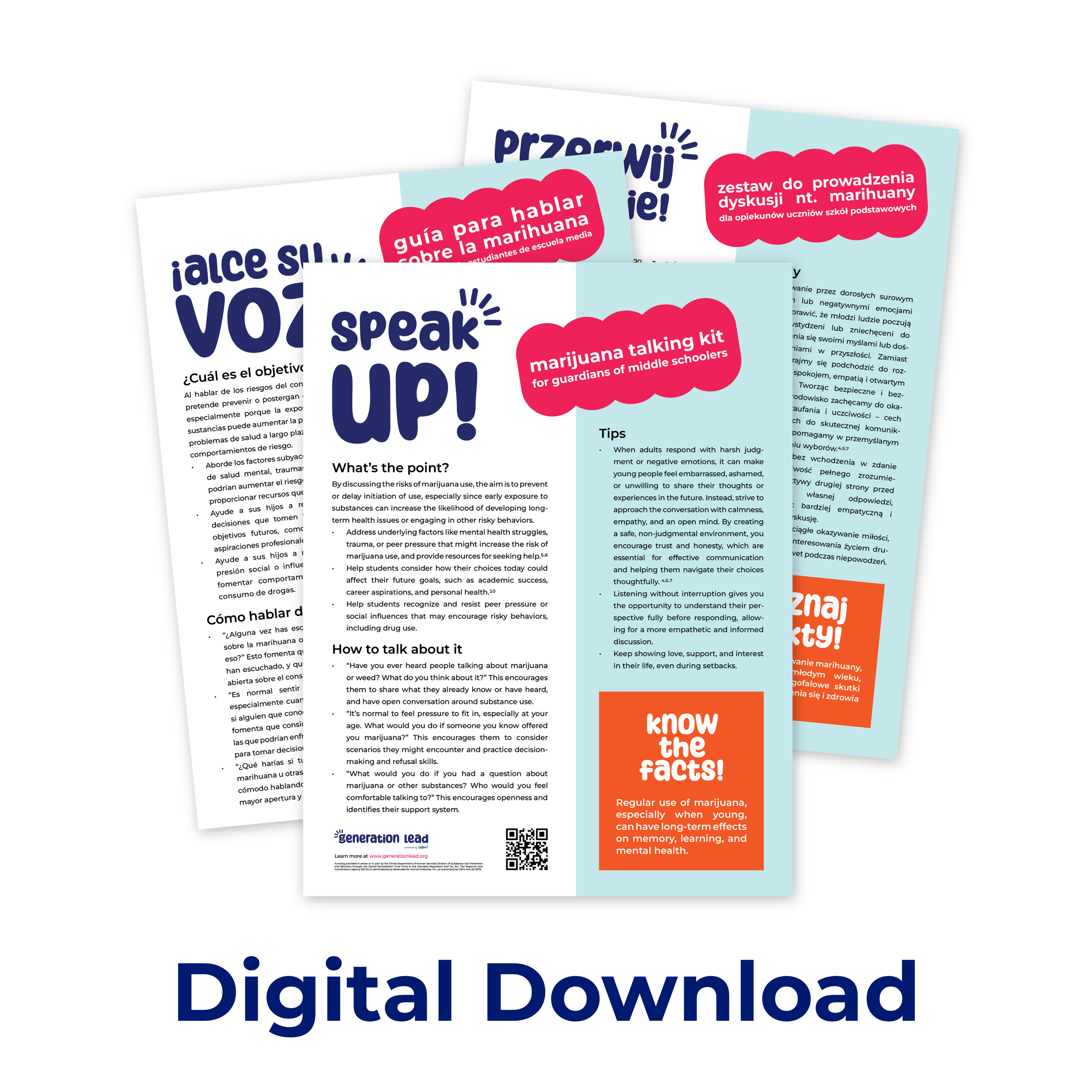 Marijuana Talking Kit - Middle School Guardians - Digital Download