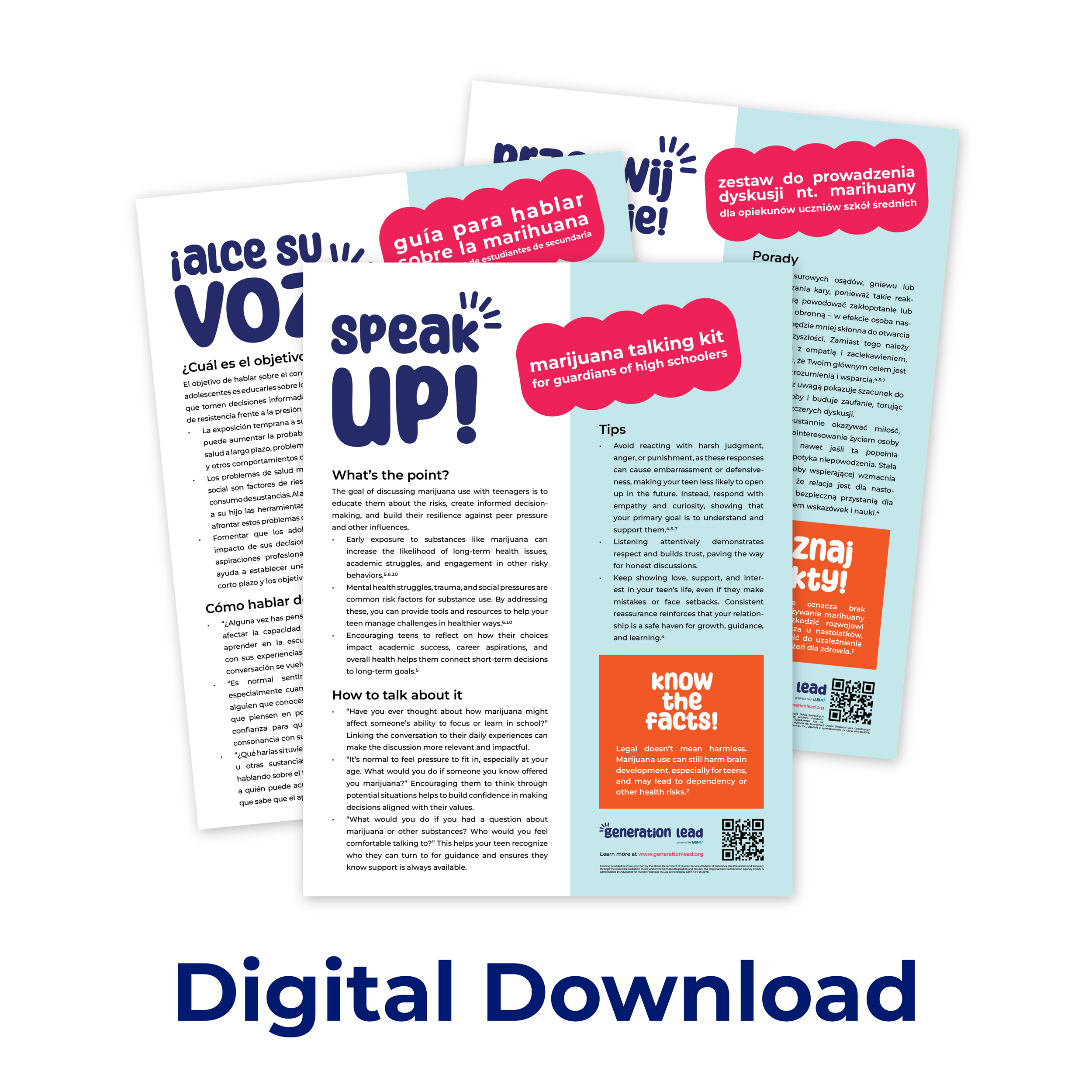 Marijuana Talking Kit - High School Guardians - Digital Download