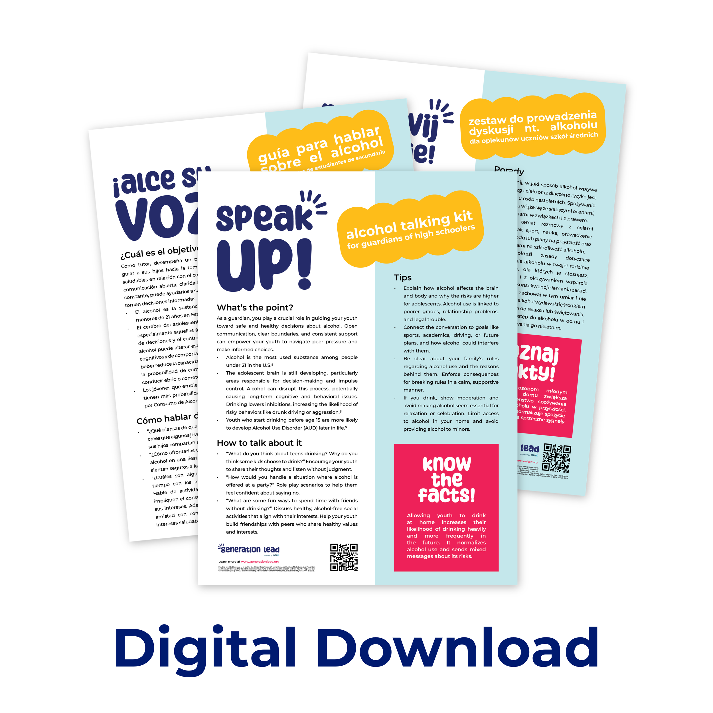 Alcohol Talking Kit - High School Guardians - Digital Download