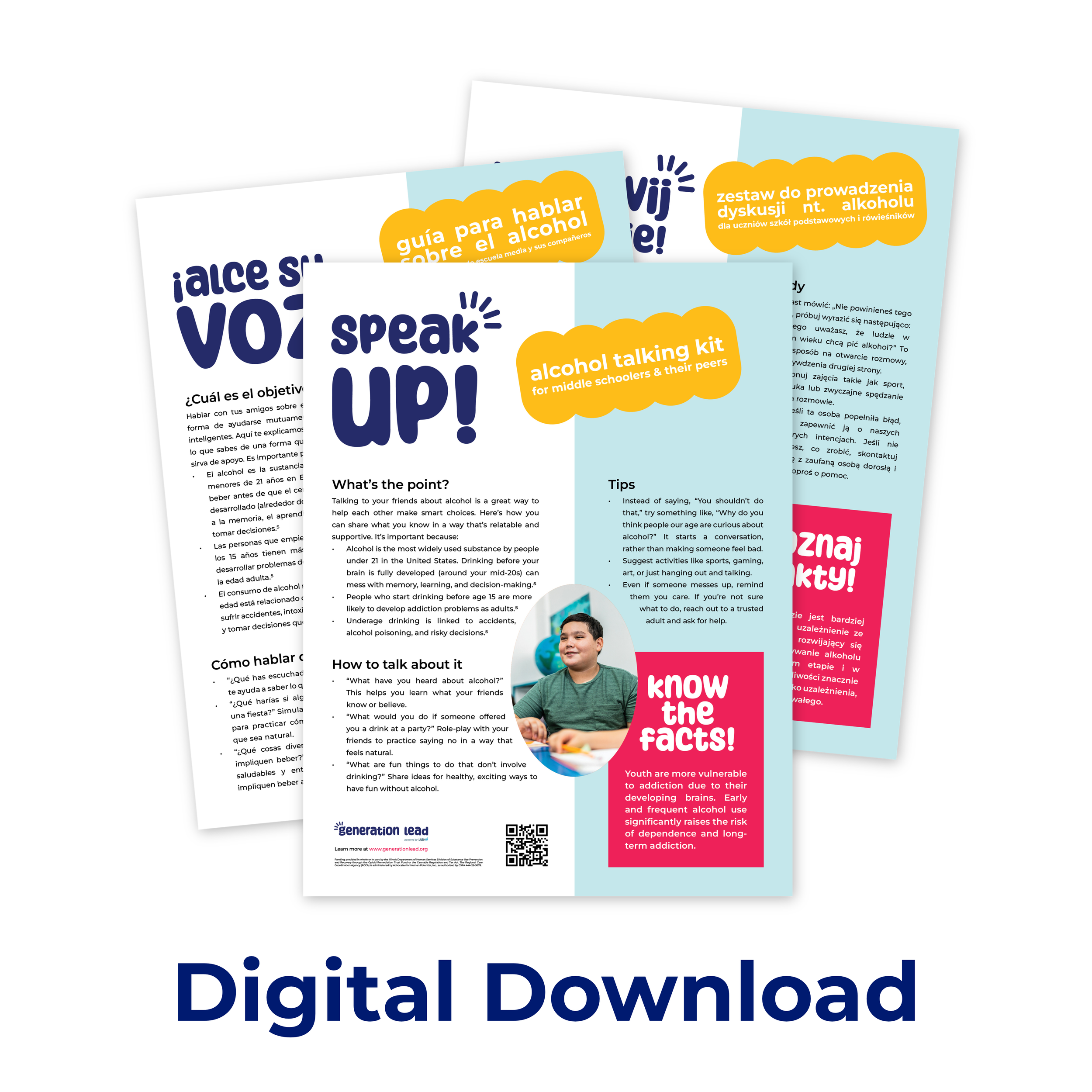 Alcohol Talking Kit - Middle School Peers - Digital Download