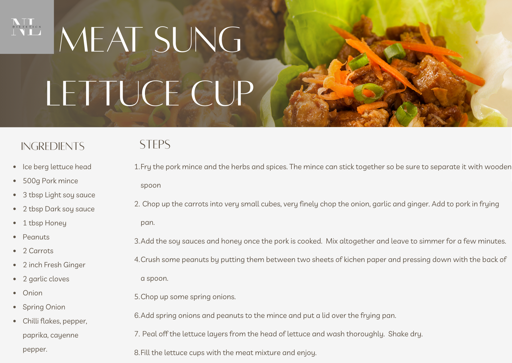Meat Sung Lettuce Cup recipe