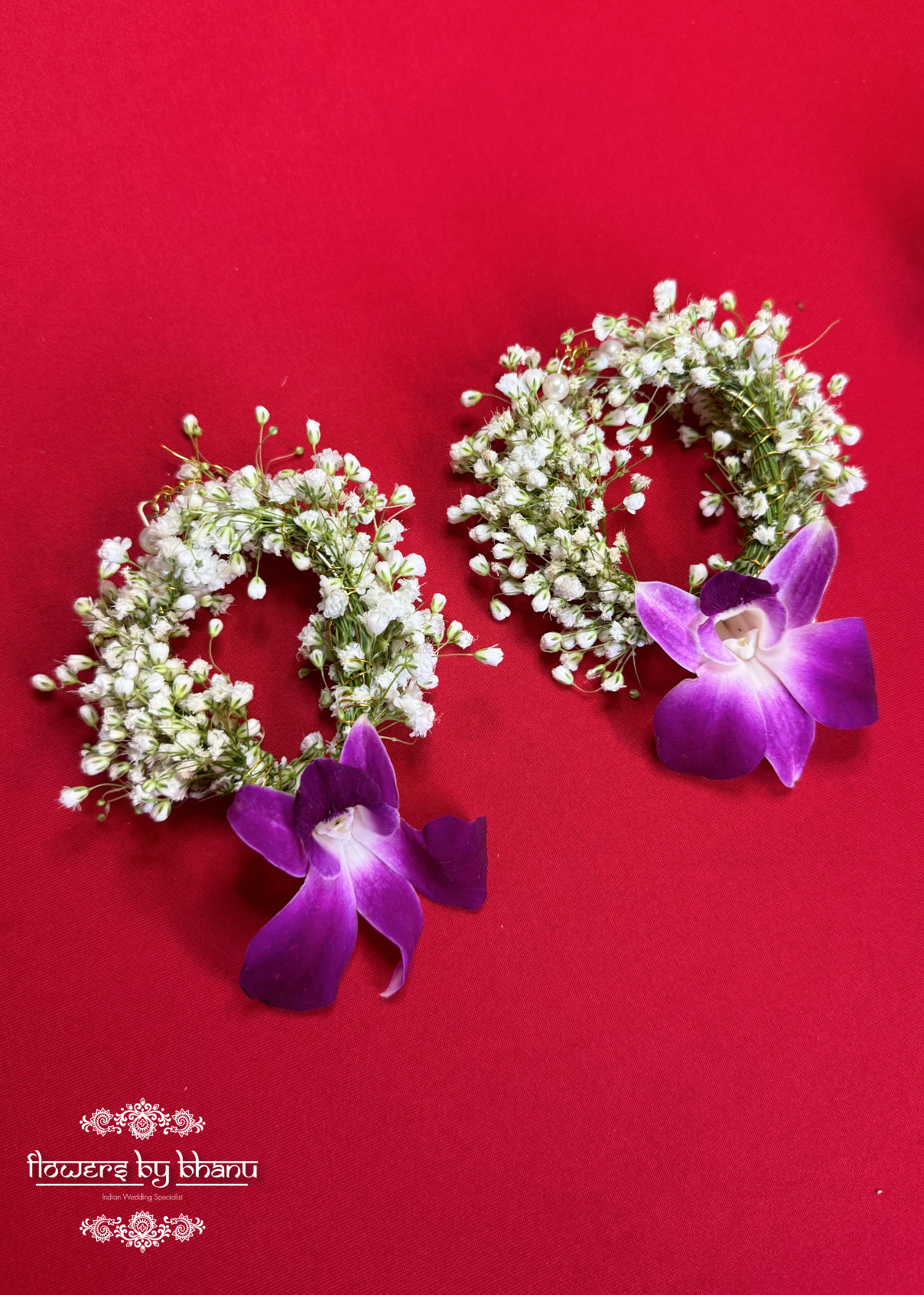 floral bracelets tikka orchids fresh flowers earrings