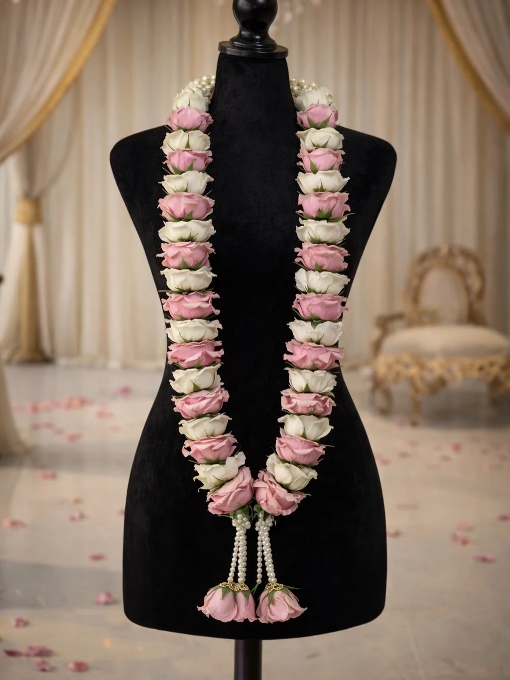 Soft, romantic, and timeless 🌸
Blush &amp; ivory roses, hand-strung to perfection&mdash;made for weddings, rituals, and moments that deserve something truly special.