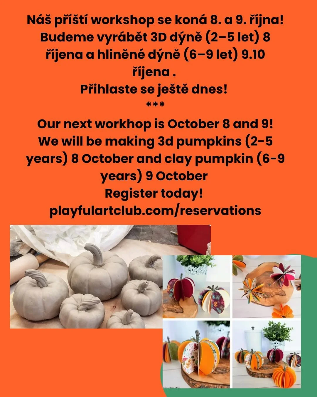 Our October workshops are ready! Come join us ! Playfulartclub.com/reservations