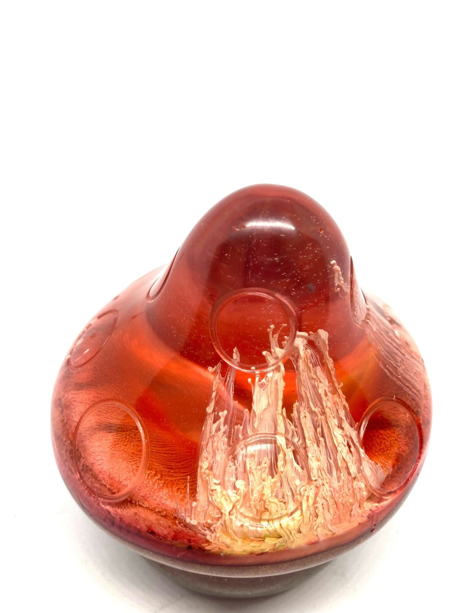 Resin Figurine_Large Mushroom Squat_PetriDishRed_CloseUp2.jpg