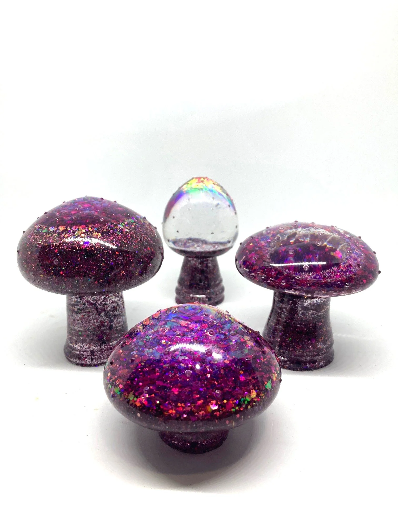 Resin Figurine_Large Mushroom Foursome_Flabergasted Pink_SideView.jpg