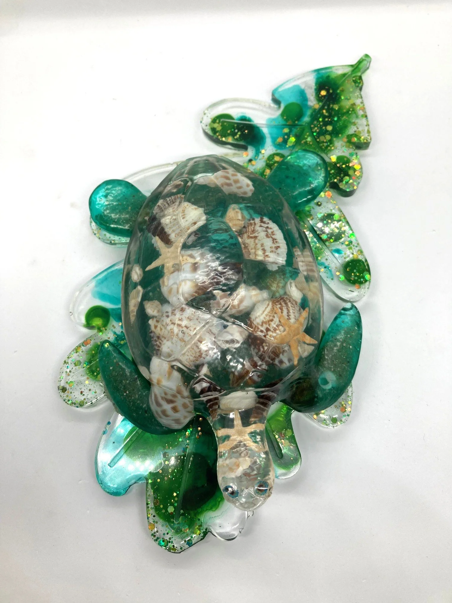 Resin Figurine Shell Yeah Turtle on Leaf_From Above.jpg