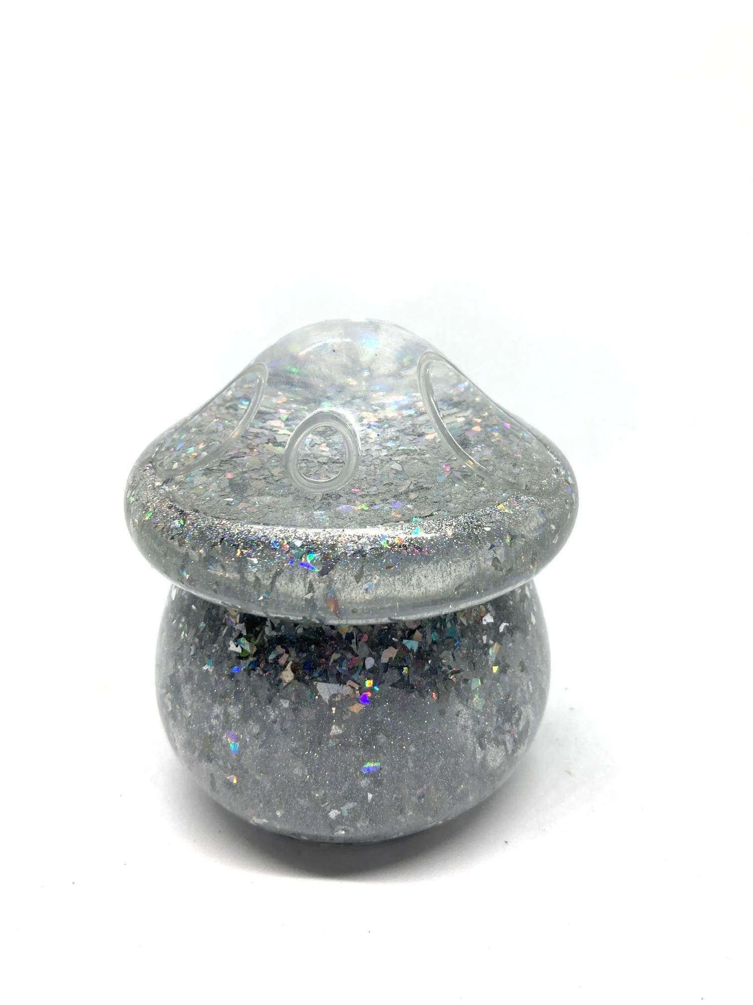Resin Mushroom Jar and Light "Disco Kaleidoscope".  LED light Included