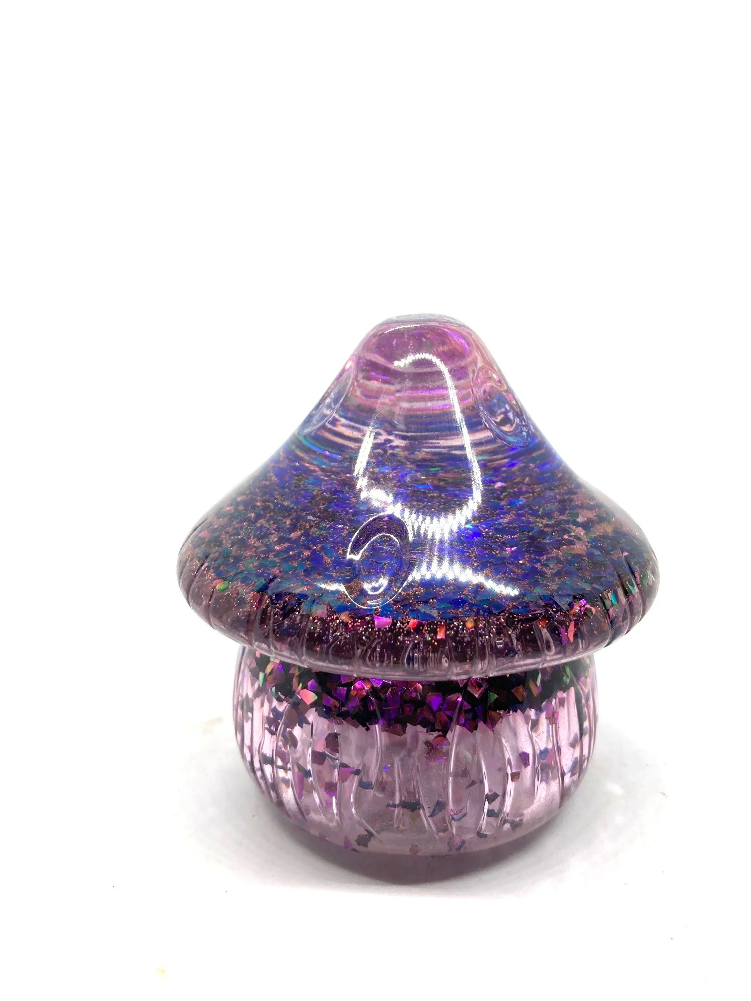 Resin (Large Top) Mushroom Jar and Light "Catch 22". LED light Included