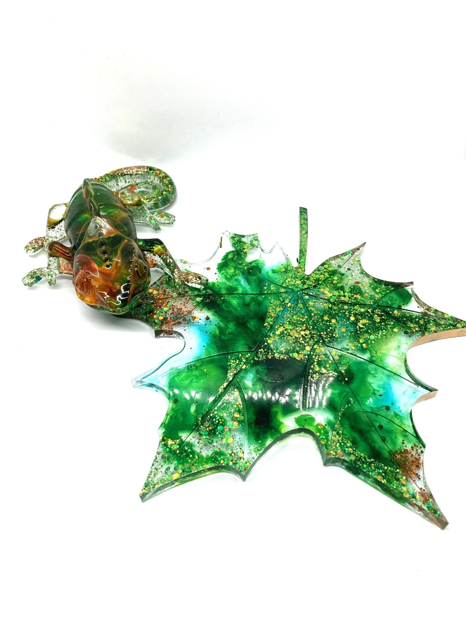 Resin Figurine_Yellow Orange Green Chameleon on Leaf_Separated.jpg