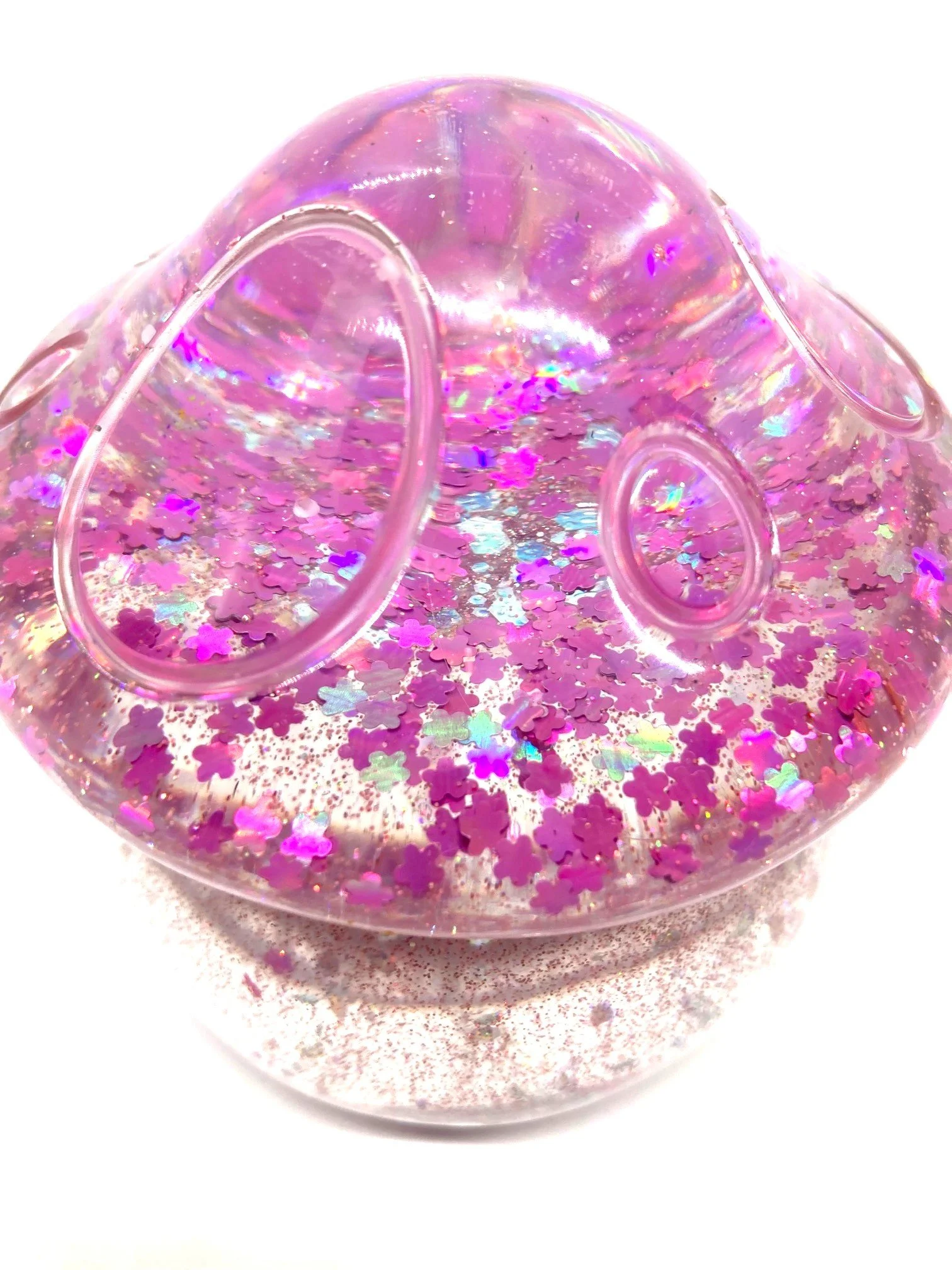 ResinDecor_MediumMushroomJar_Kawii Flowers_TopViewCloseUp.jpg