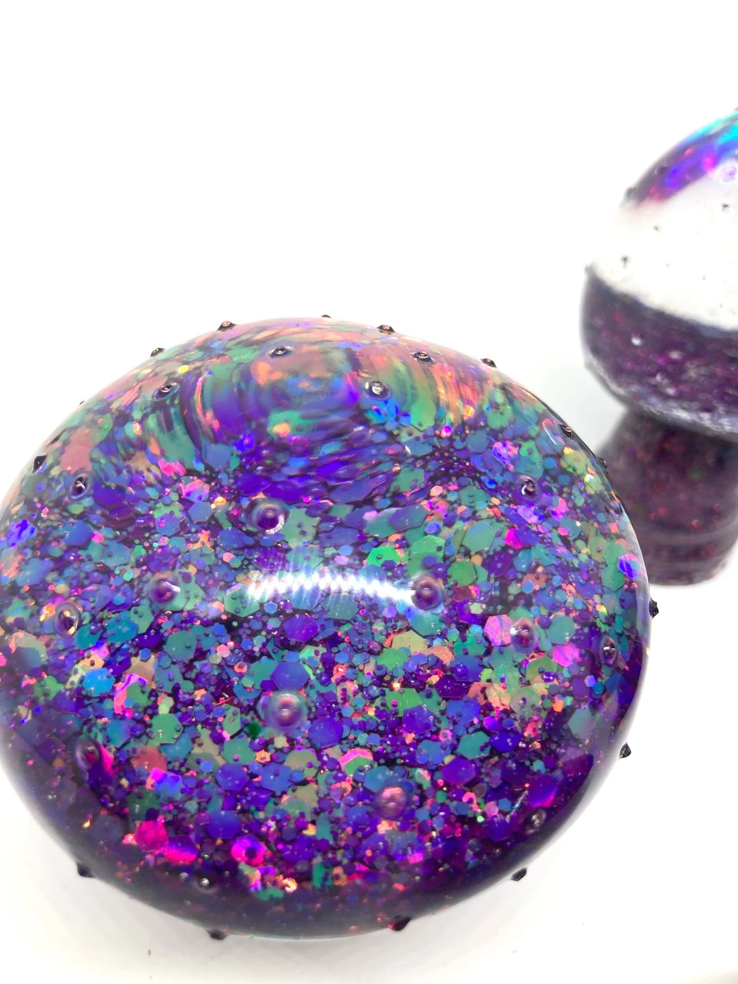 Resin Figurine_Large Mushroom Foursome_GooblegookPurple_TopViewCloseUp3.jpg