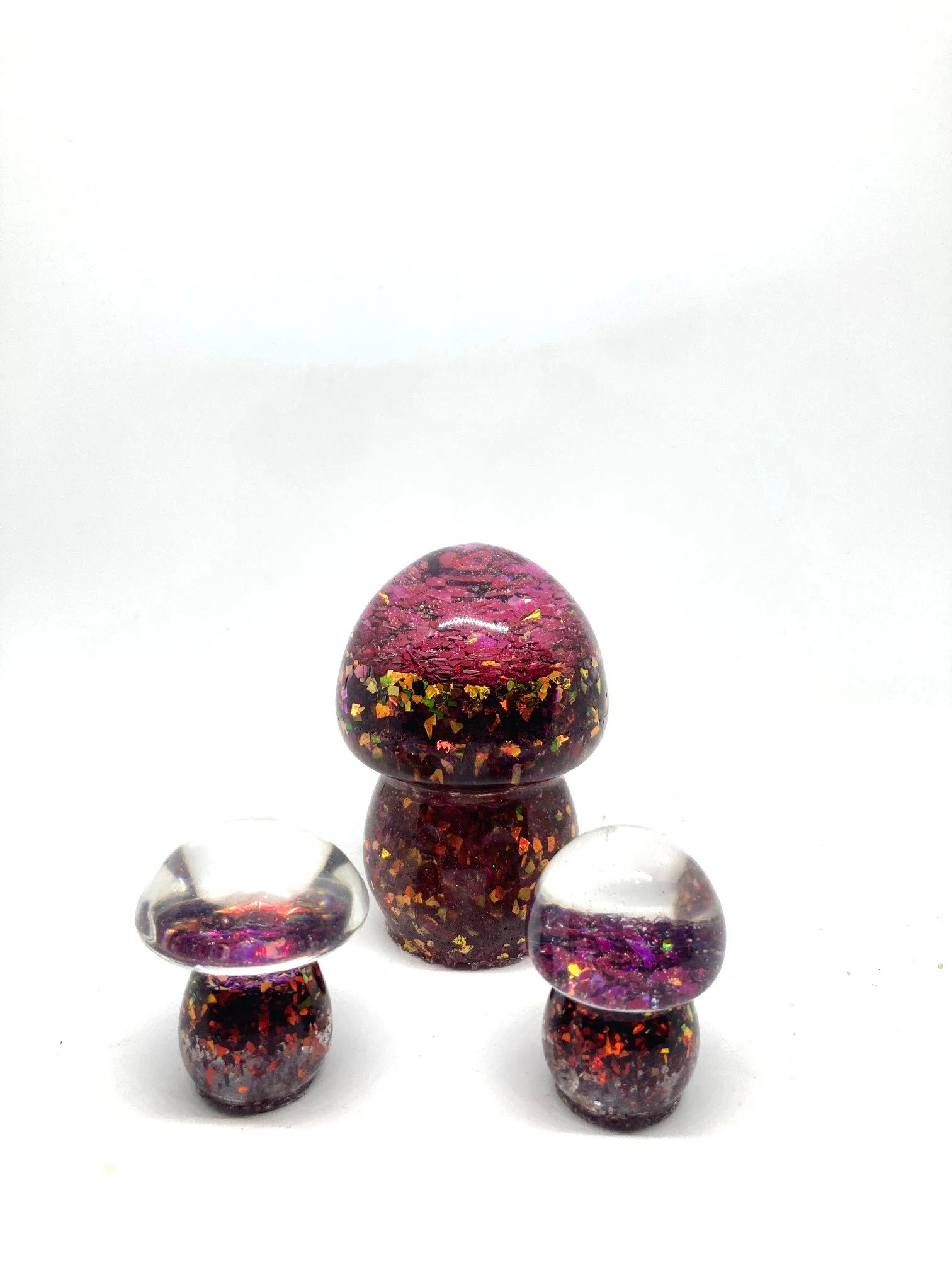 Woodland Resin Mushroom Trio "Labyrinth"