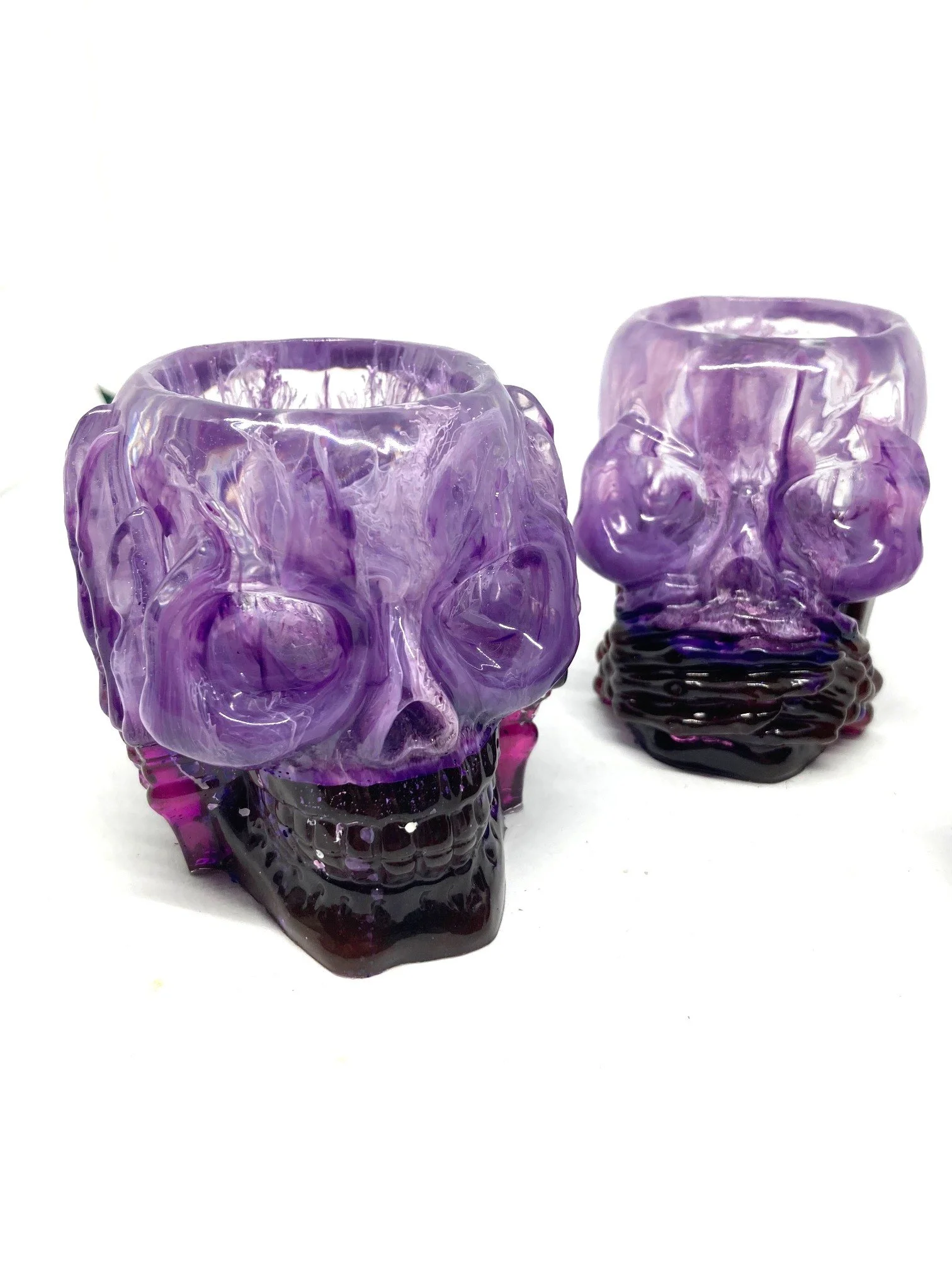 Large Resin Votives_HearNoEvilSkulls_PurplewithBrownbase_CloseUp.jpg