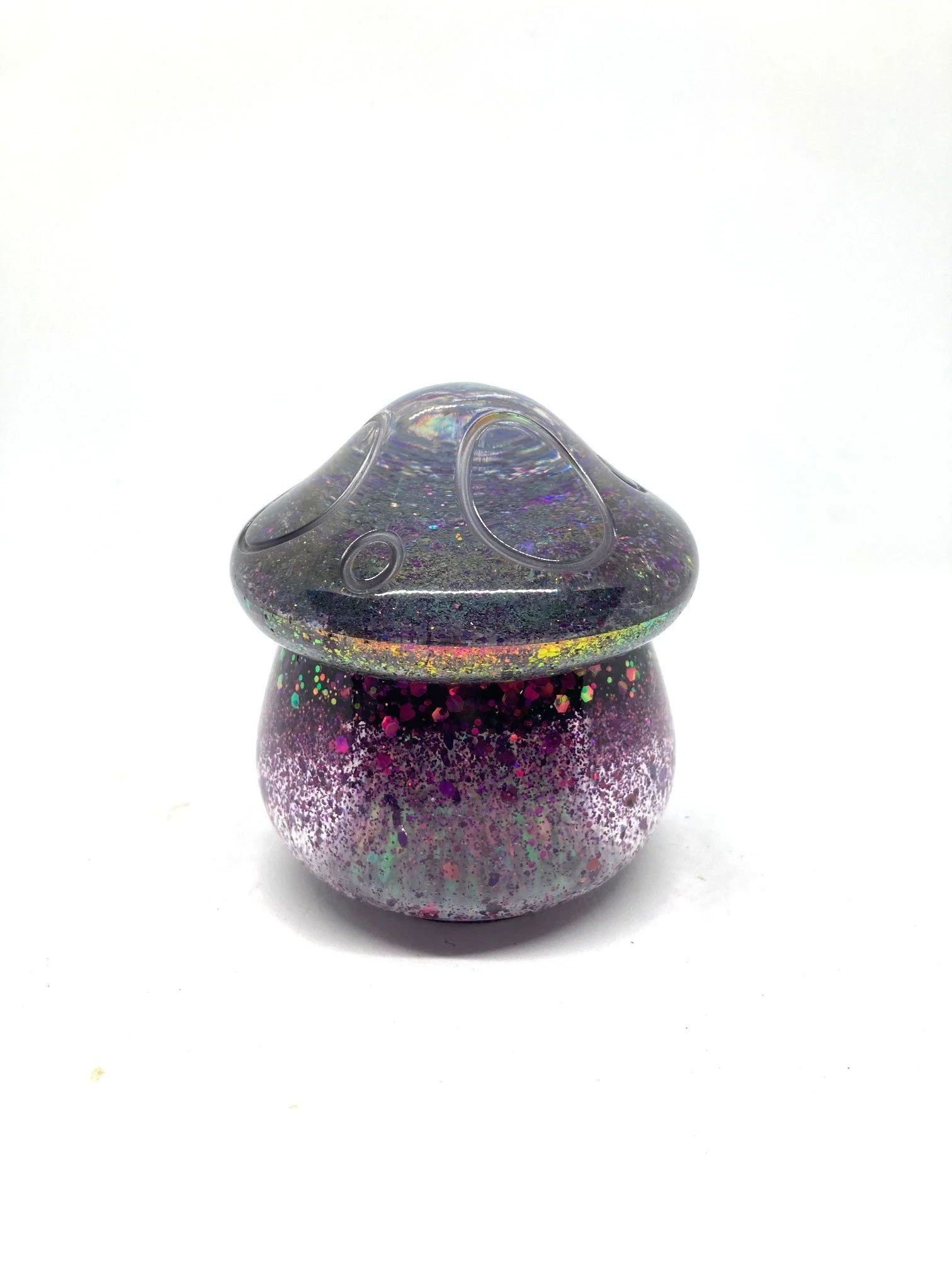 Resin Mushroom Jar and Light "Flabbergasted".  LED light Included