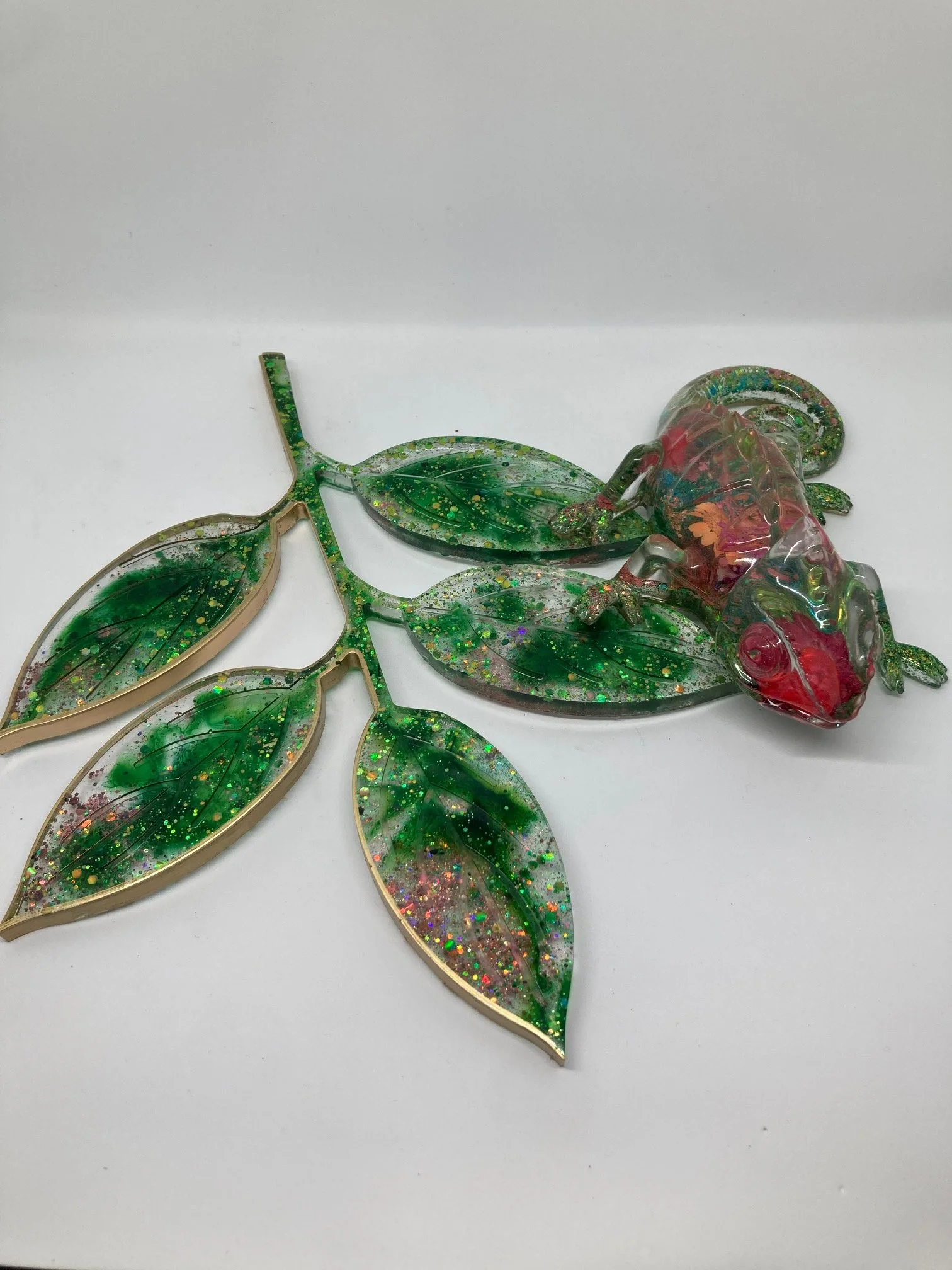 Resin Figurine_Flowered RedOrange Chameleon on Leaf_Separated.jpg