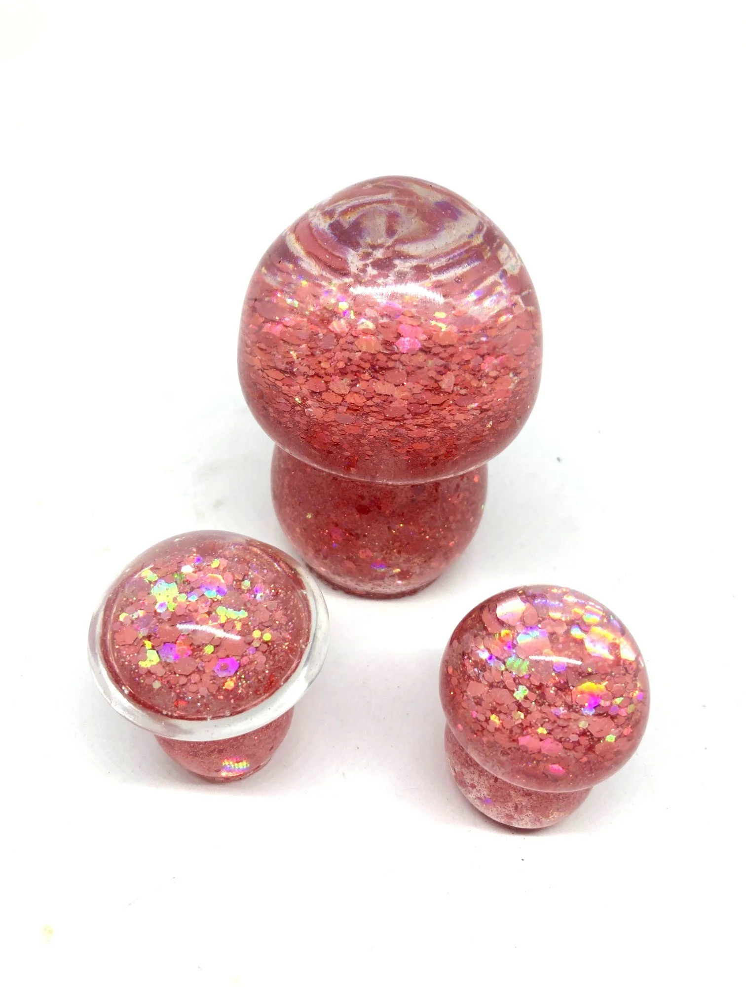 Woodland Resin Mushroom Trio - "Scallop Seashells"