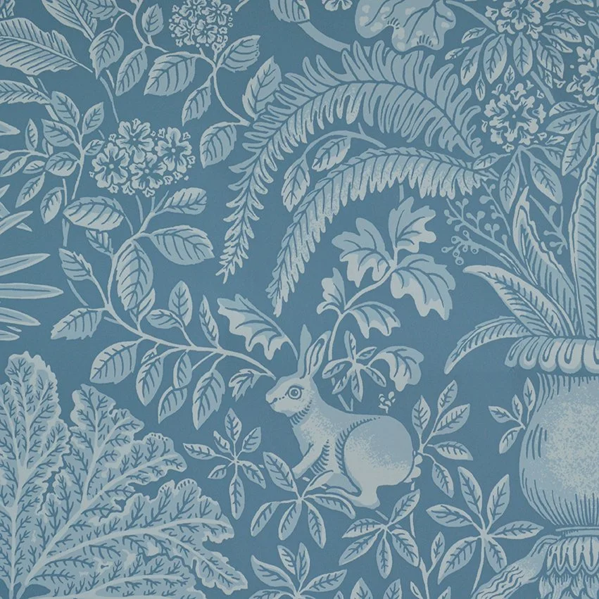 Fanny Shorter Circe's Garden Wallpaper Sample in Delphinia