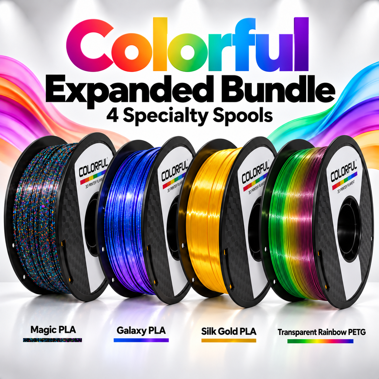 Colorful Expanded Bundle | 4 Specialty Filaments