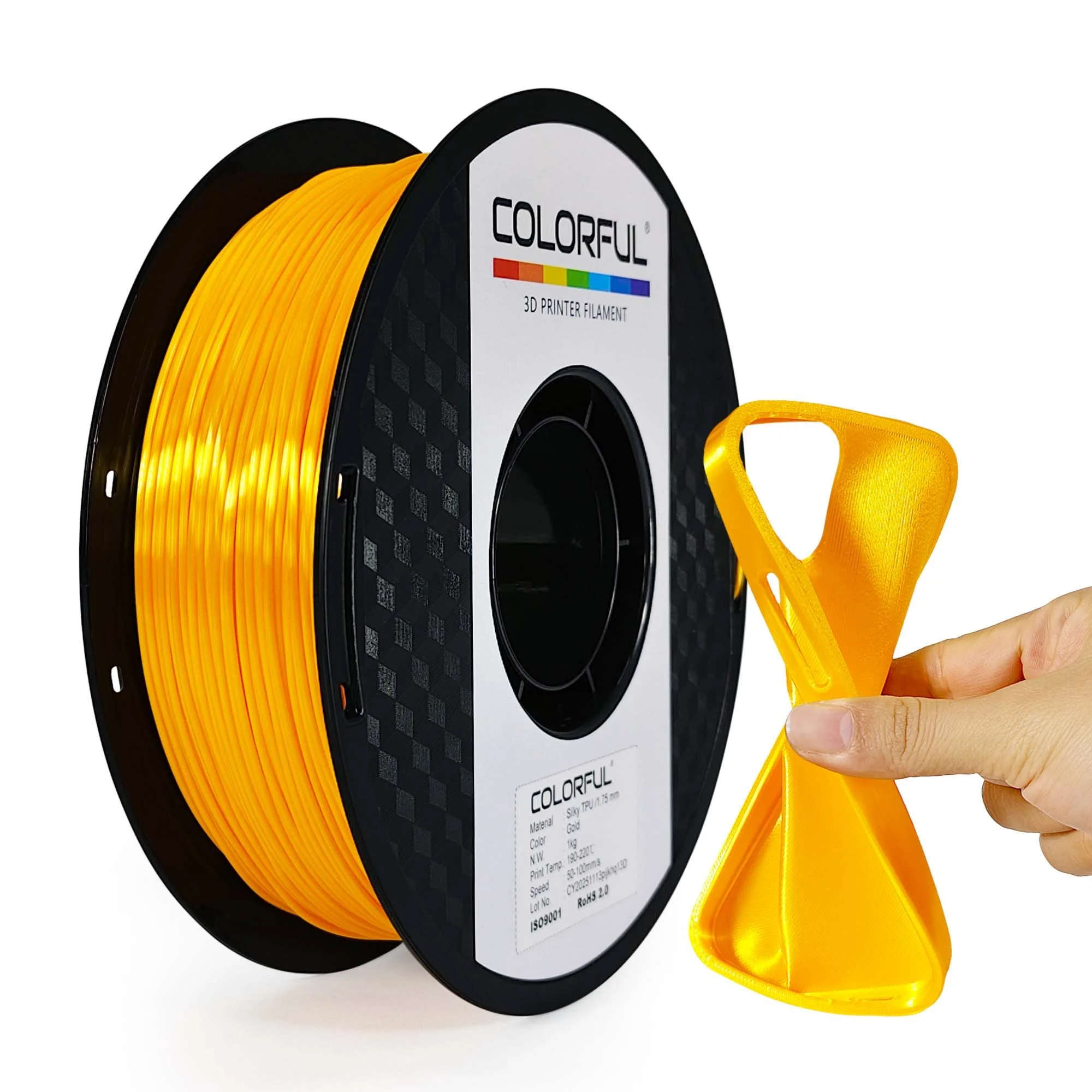 Colorful Silky TPU - Gold 3D Printer Filament