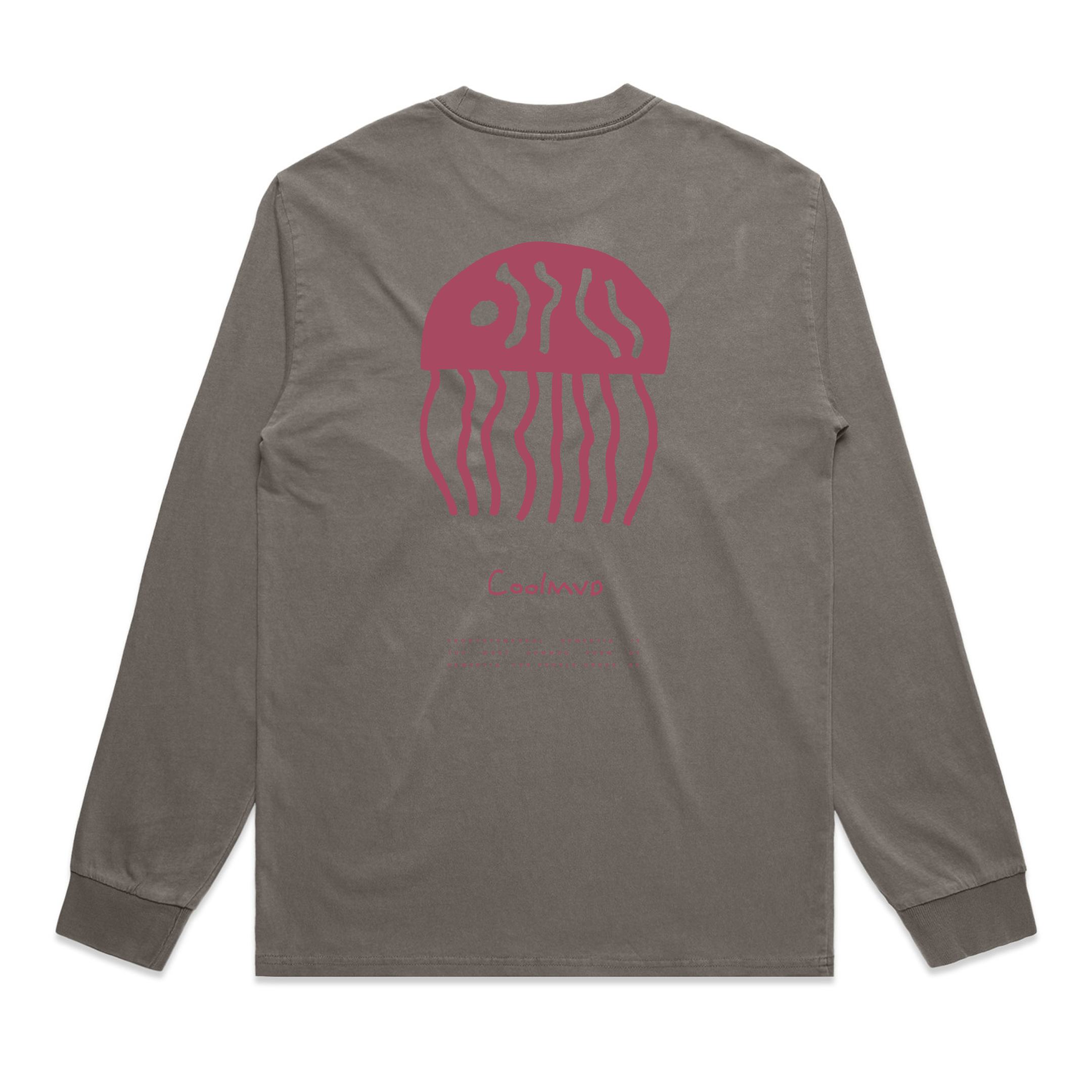 A tshirt featuring a jellyfish block print