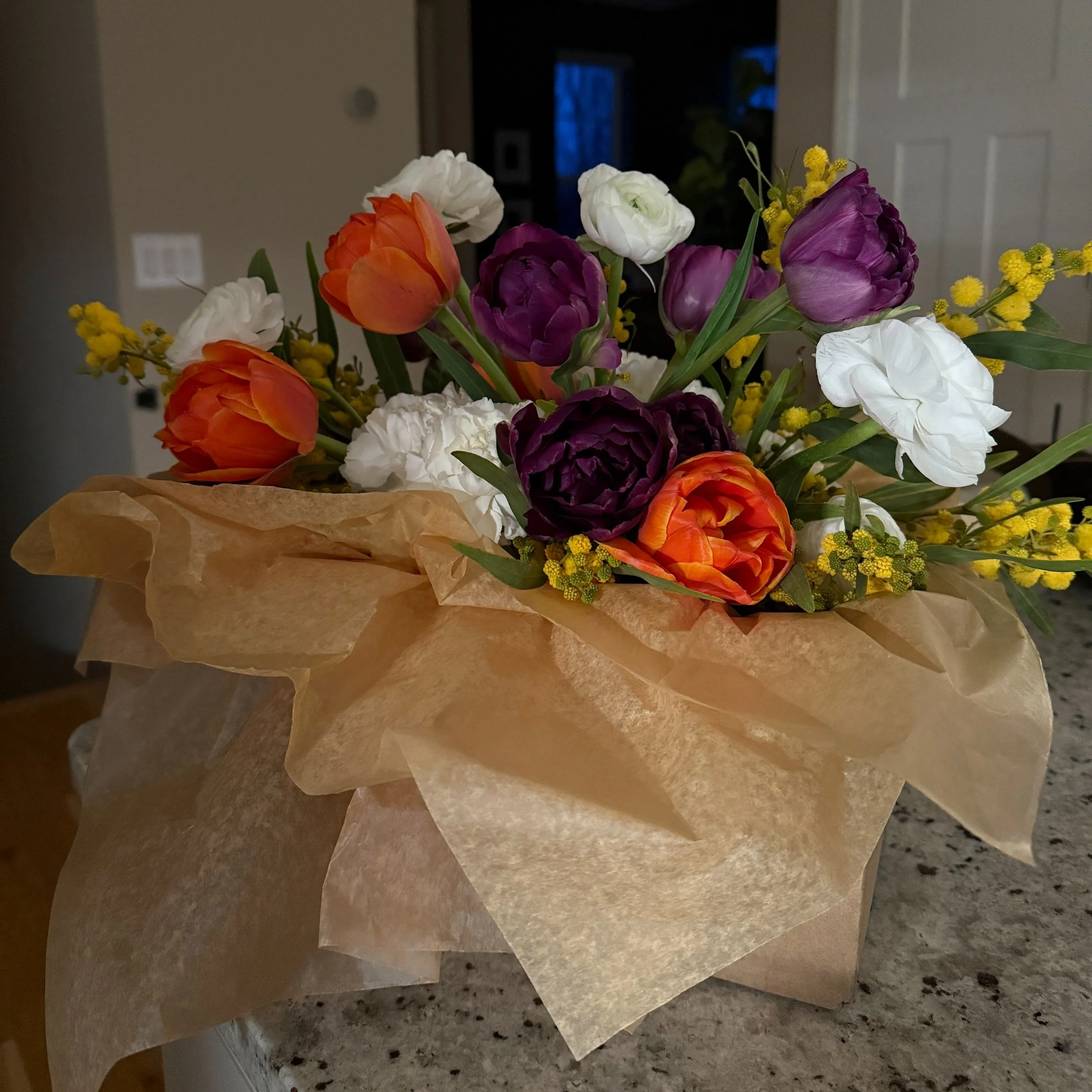 Custom floral arrangement purchased from January & June Floral in Minnetrista, MN