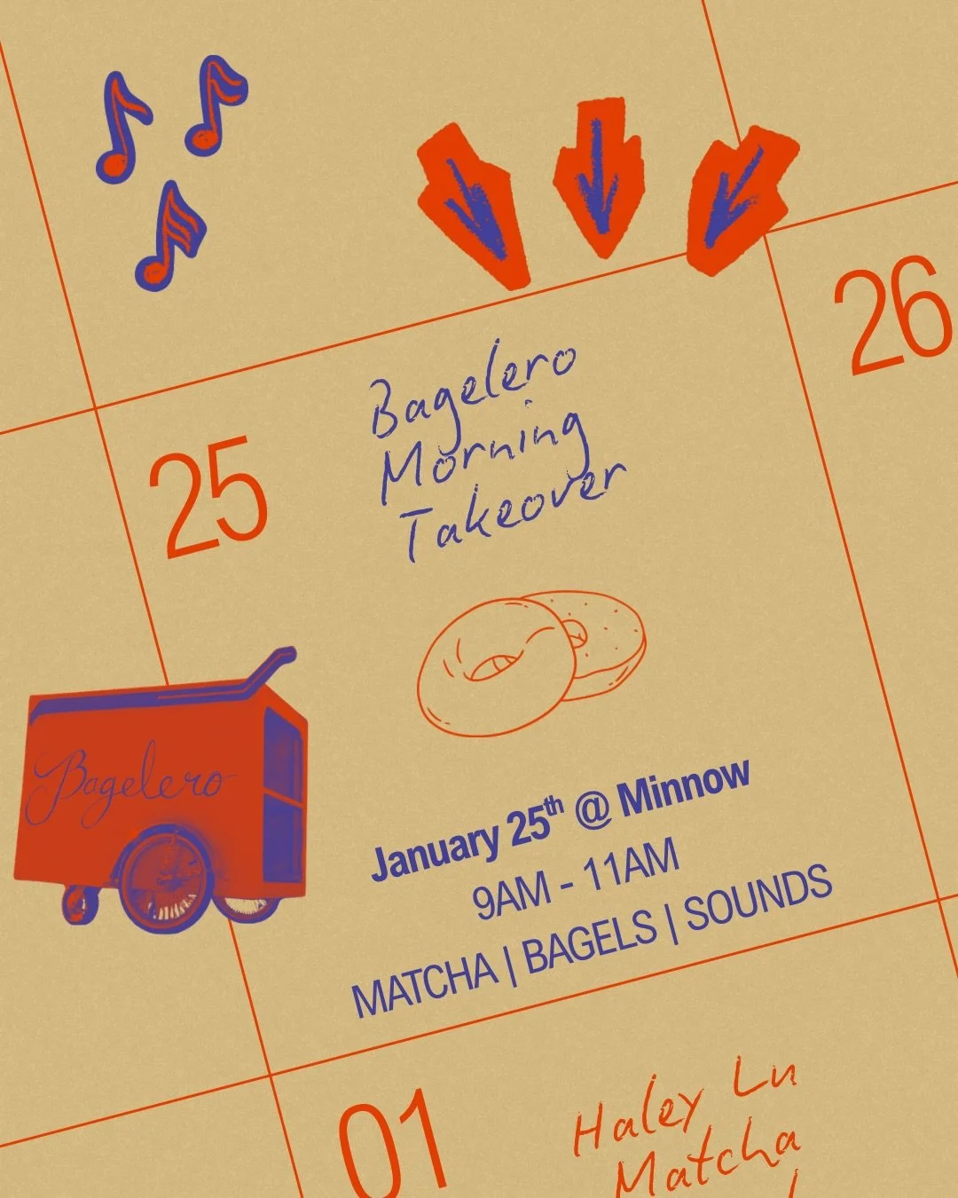 @bagelero IS COMING TO MINNOW 🍵 

Join us for a Sunday Morning Minnow Session on January 25th. Enjoy the BEST bagels in PHX alongside a full matcha + coffee bar. Live afrobeats sounds by Kerel. 

We might have a special bagel flavor collab up our sl