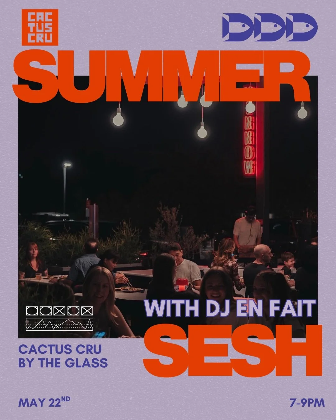 SUMMER SESSIONS ARE BACK 

01 with @cactuscru by the glass and DJ EN FAIT on the decks. 

MAY 22ND // 7-9PM 

P.S. Arizona Restaurant Week will still be in full swing which means you can build your own sushi box for 2 for only $44. 

Sip local wine, 