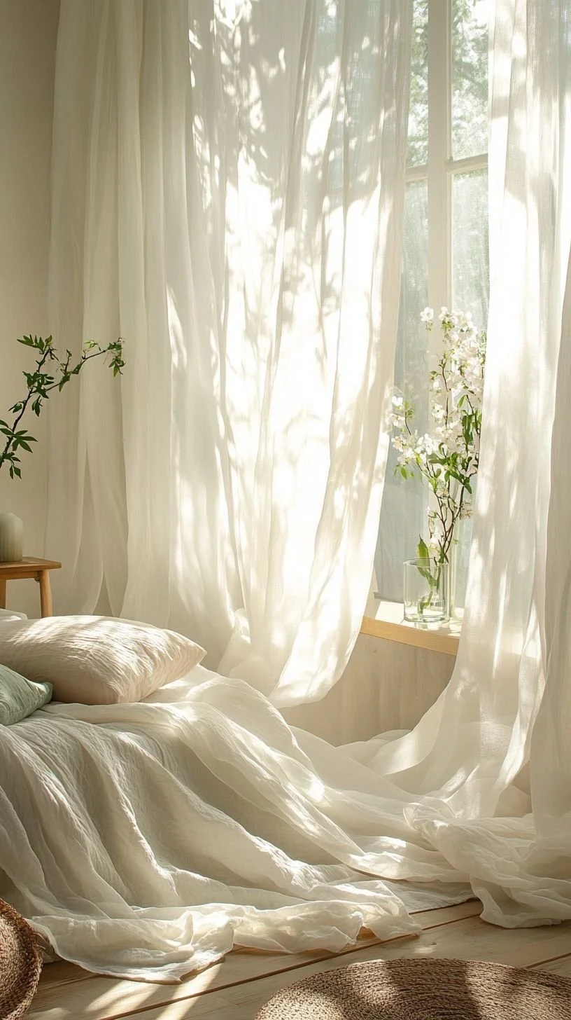 Bright, peaceful bedroom with natural light and soft linens, representing rest, emotional wellness, and a safe space for healing.