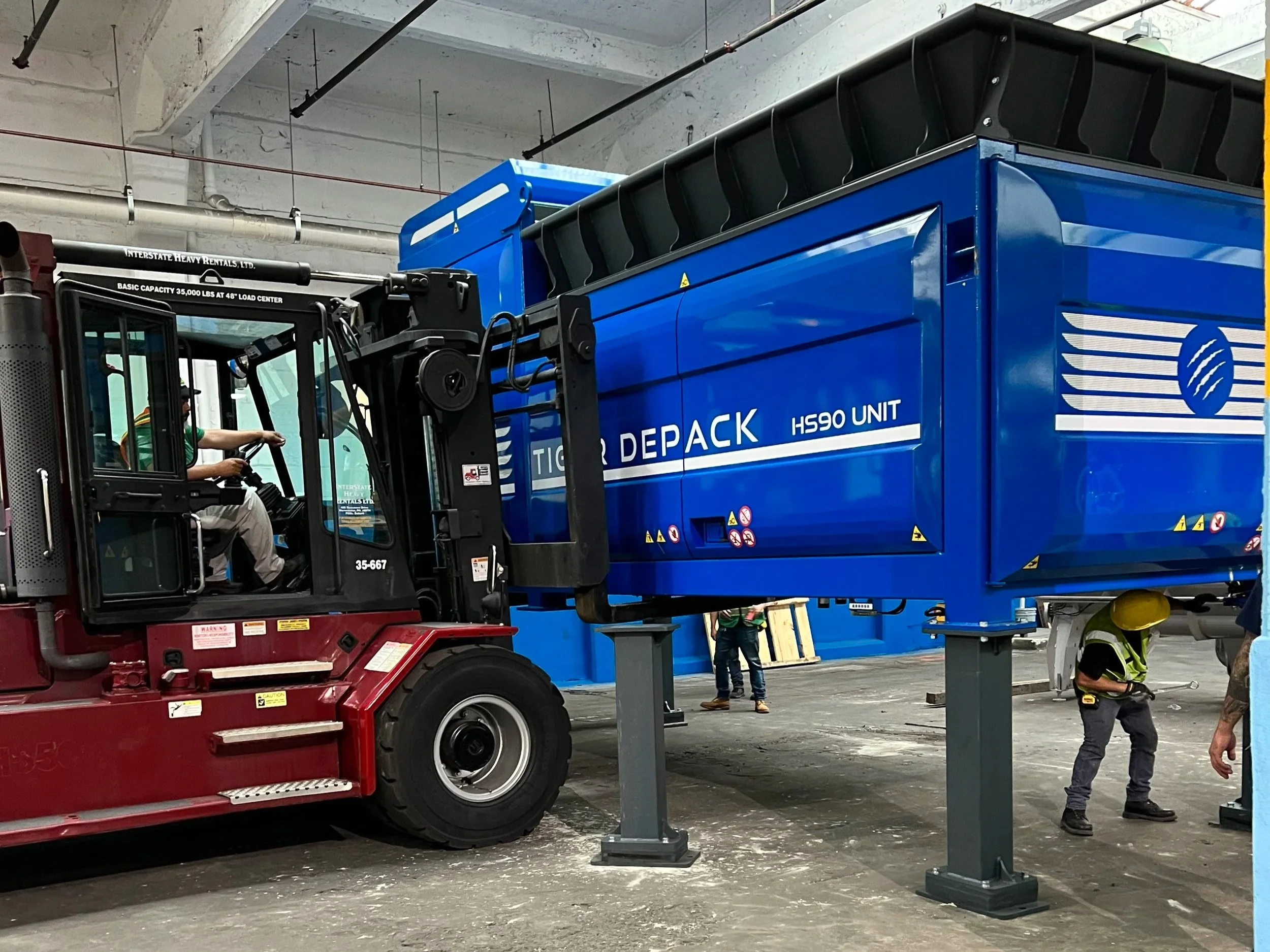 An image of our work using the Depack Machine.