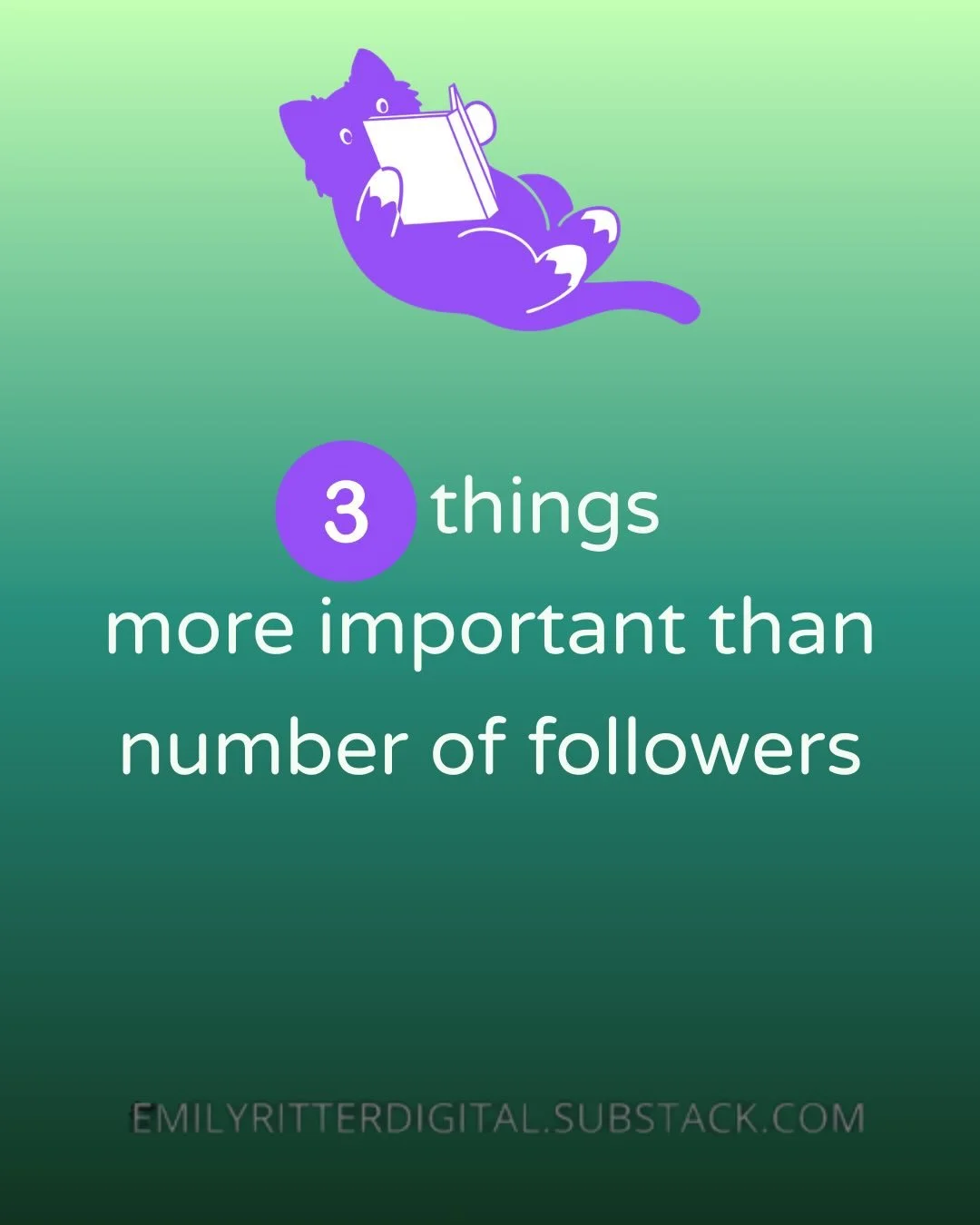 Which of these tips do you want to learn more about? Here are 3 things I find more important than number of followers on social media for my author clients! Find more details on each in this week&rsquo;s newsletter (link in bio).