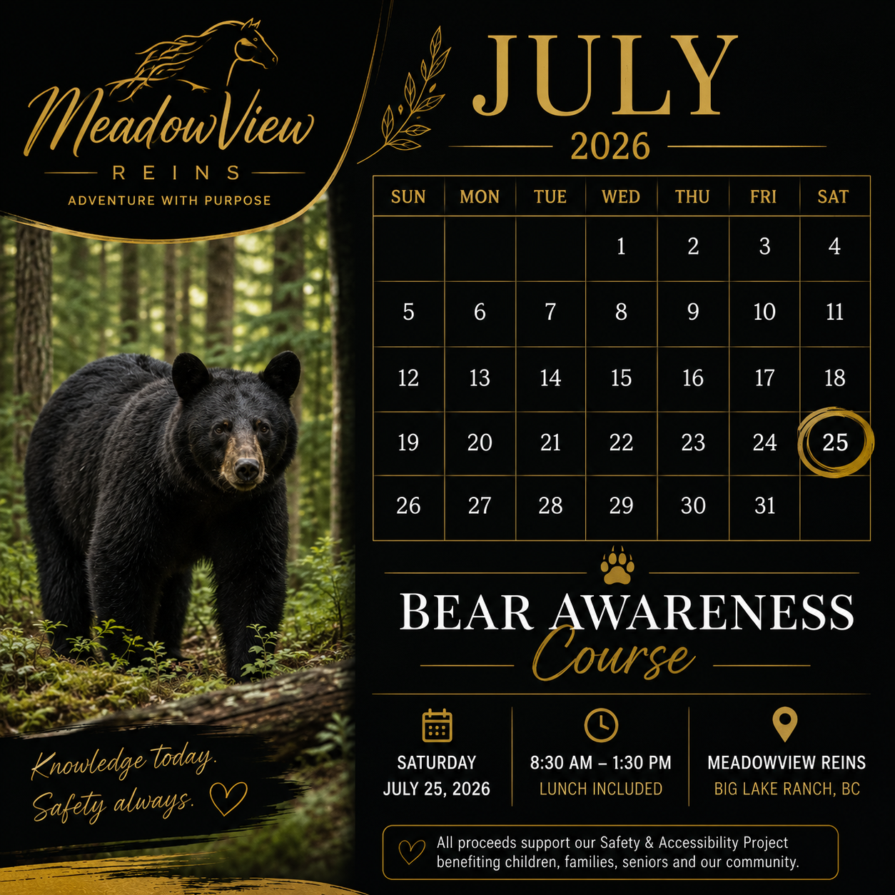 Why We’re Bringing Bear Safety Training to MeadowView Reins