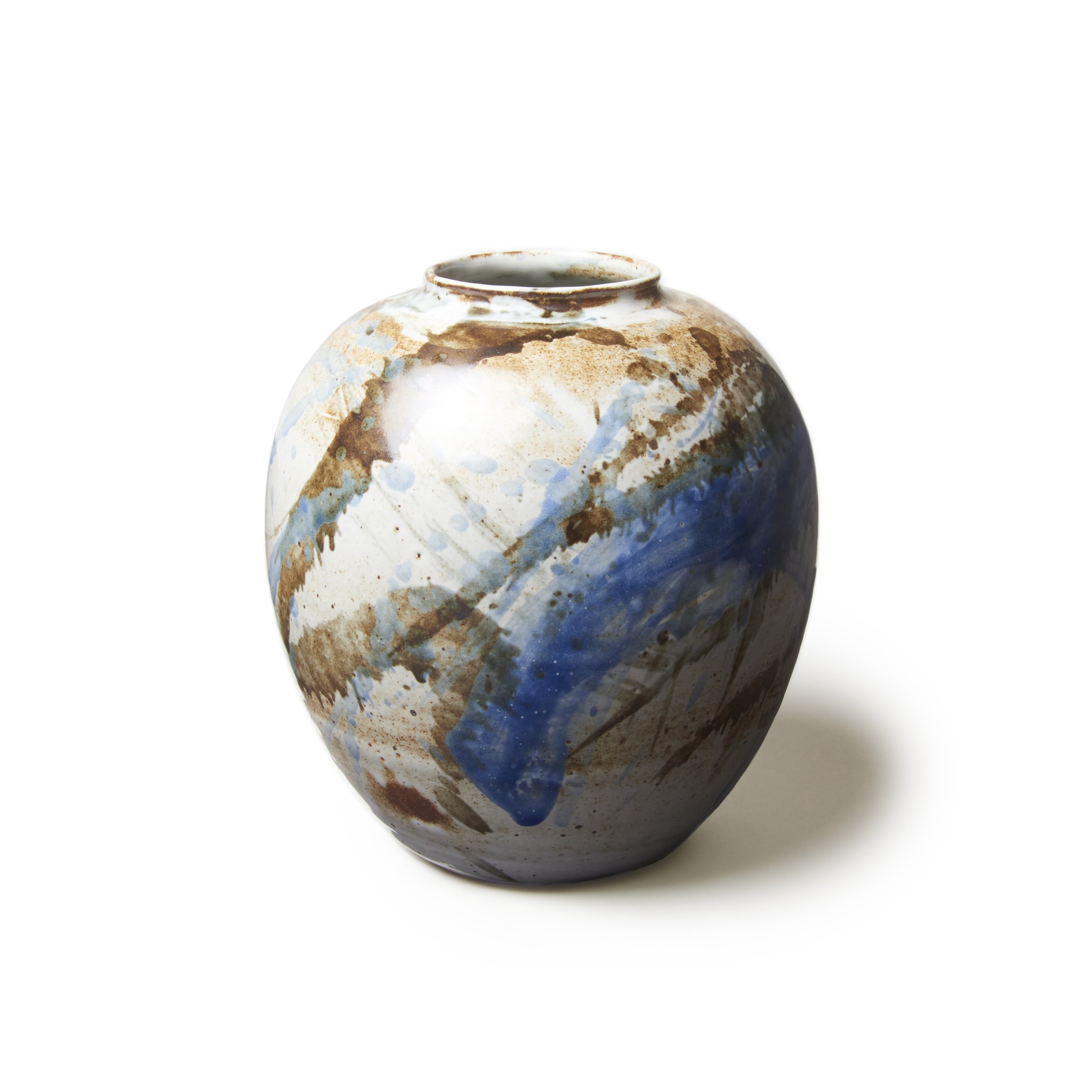White/Blue/Brown Vase