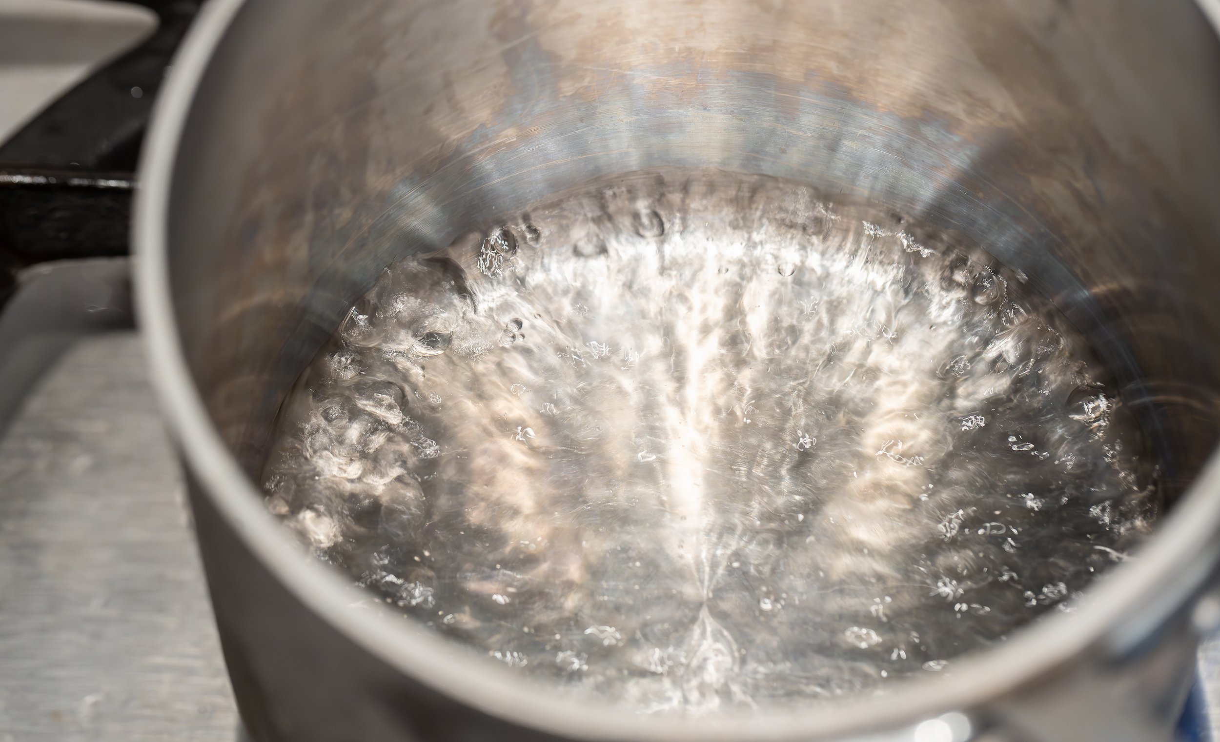 Boil 2/3 cup of water