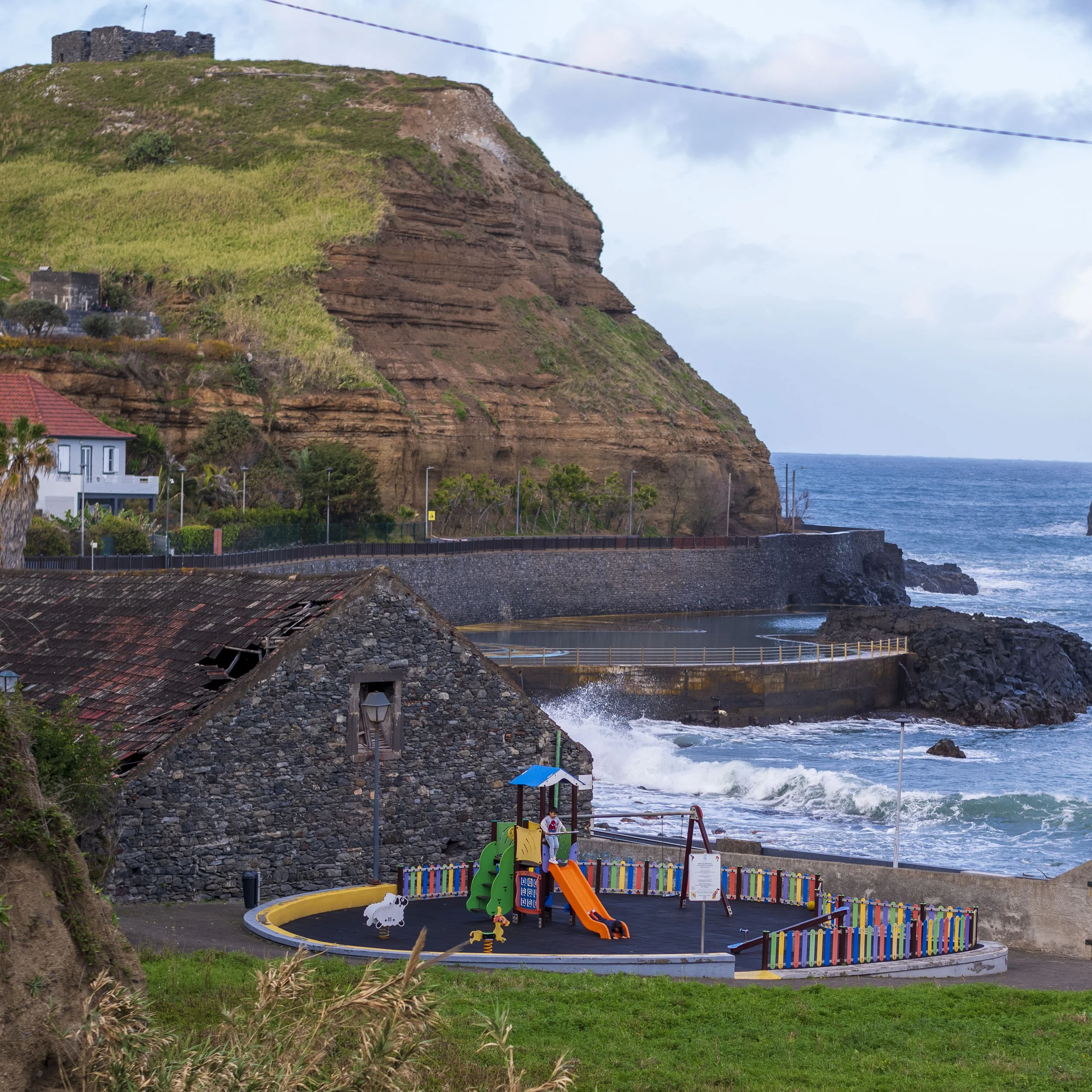 Sliding down in Porto da Cruz