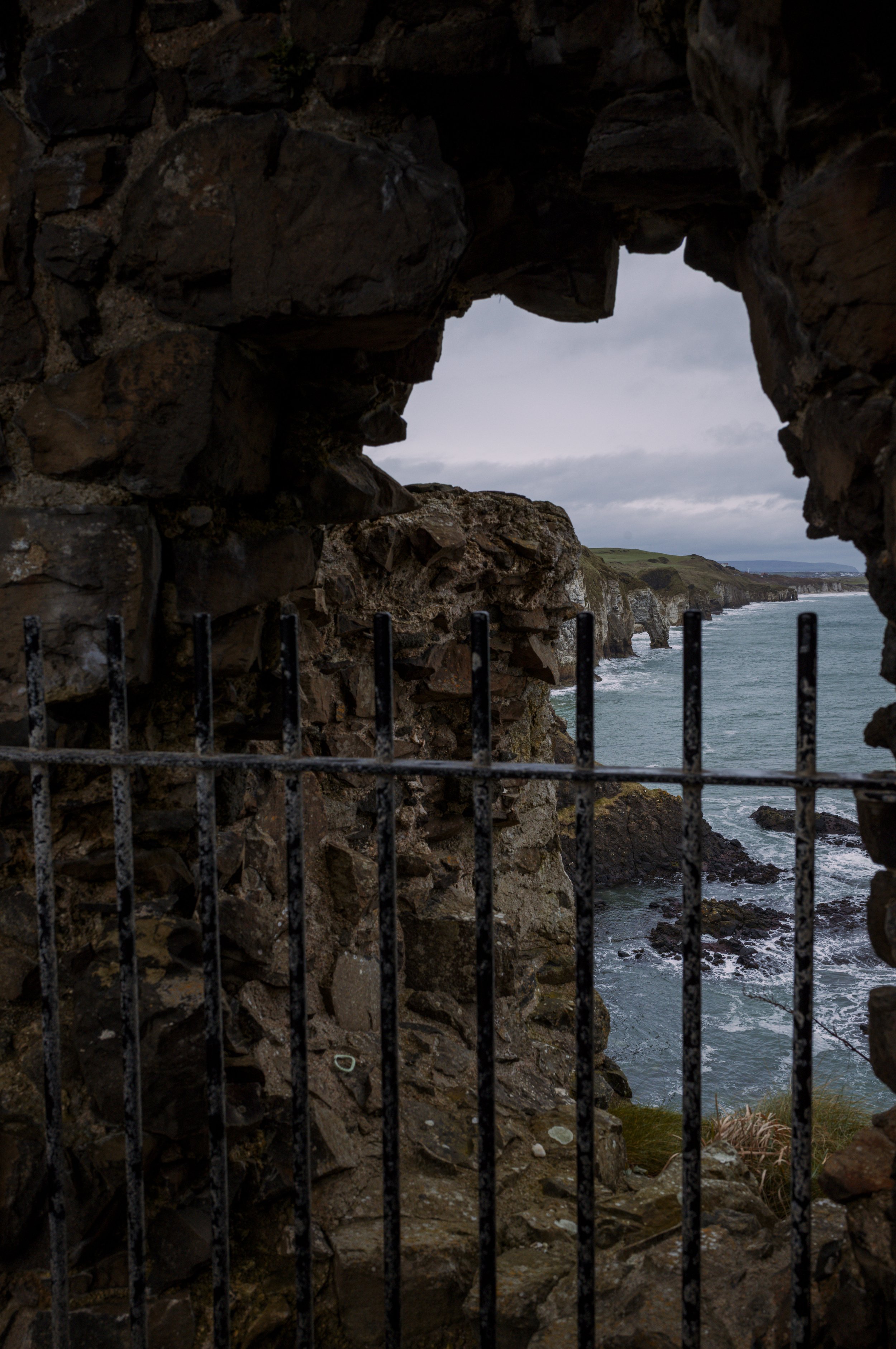 Through the gate at Castle Dunluce