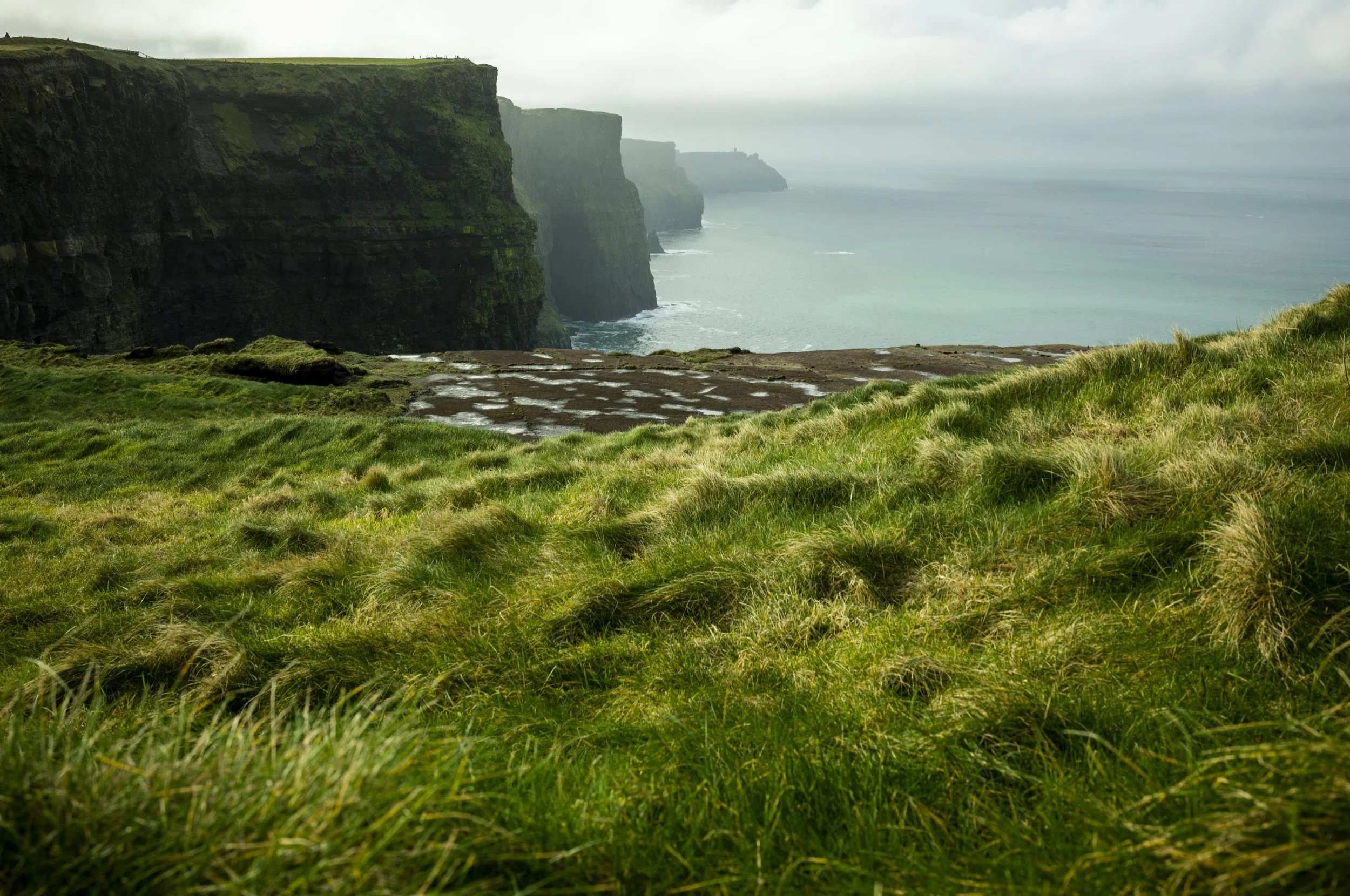 Cliffs of Moher on a misty day 