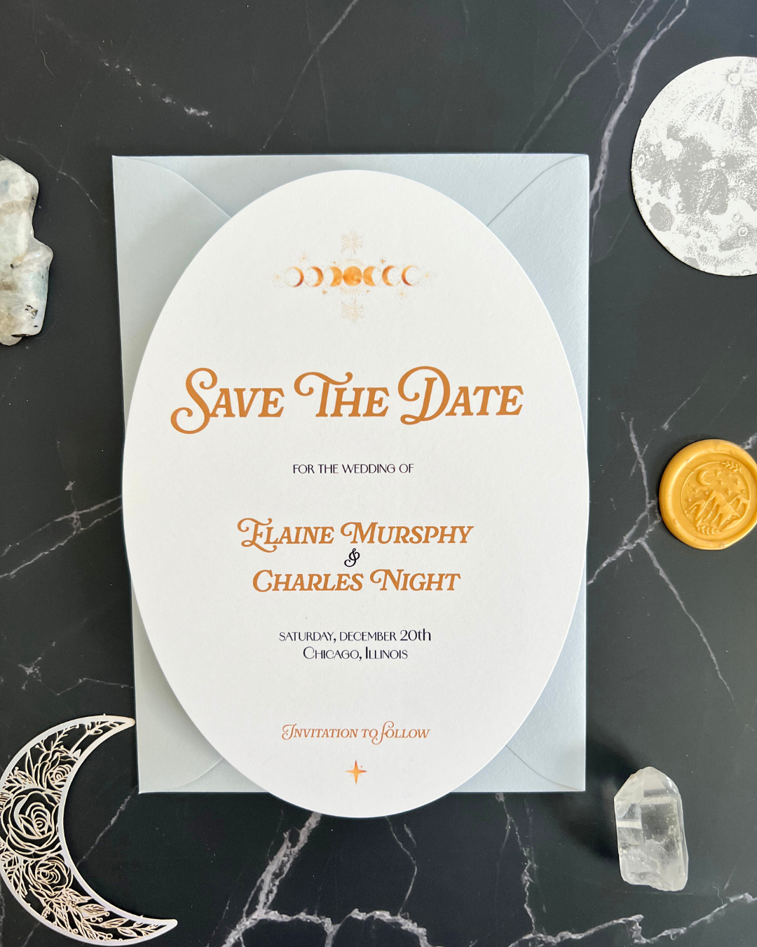 Lunar Save The Date Card