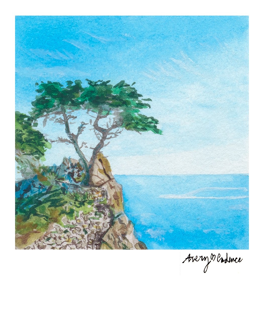 Lone Cypress Polaroid