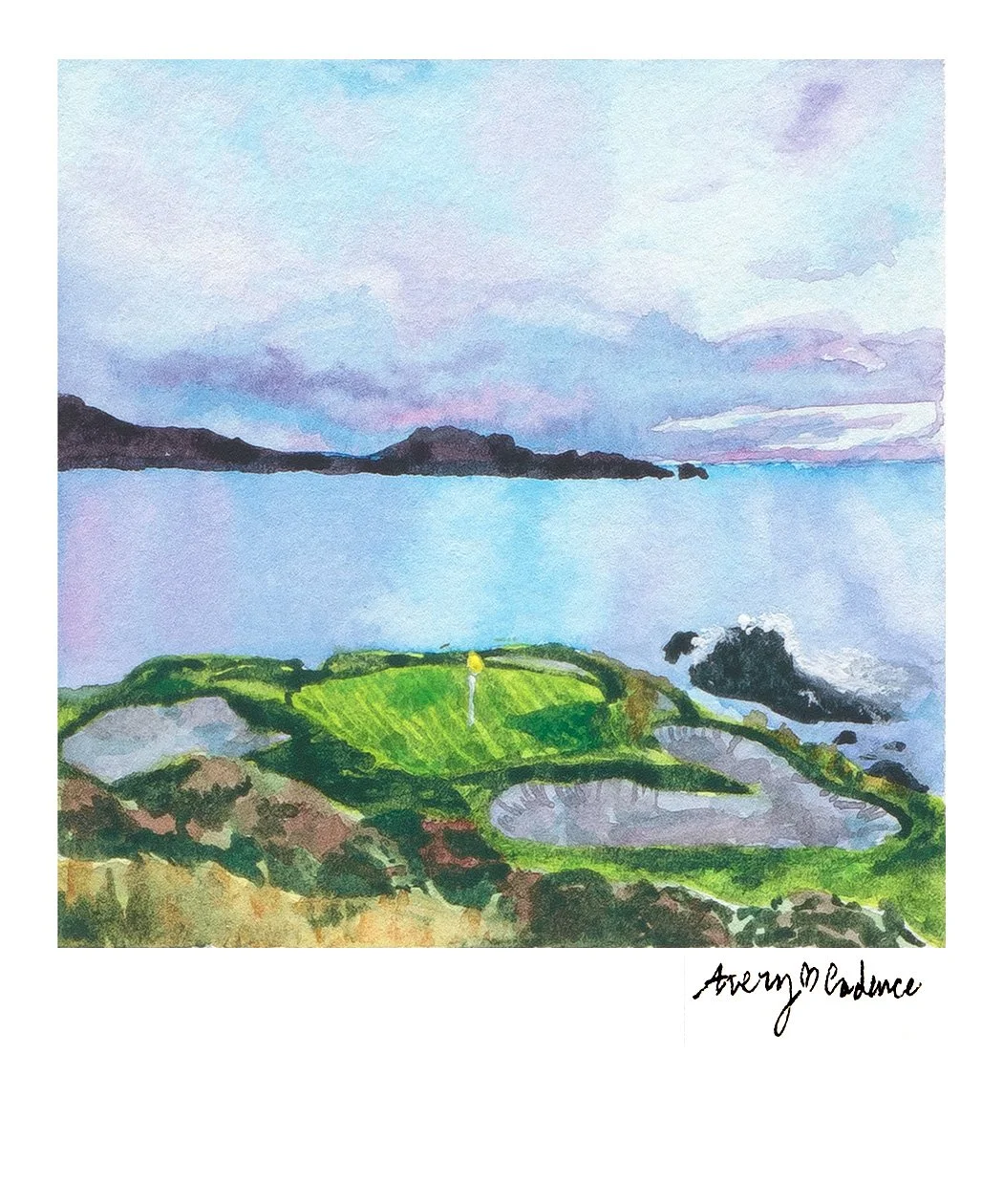 Pebble Beach Golf Links, Hole 7 Polaroid