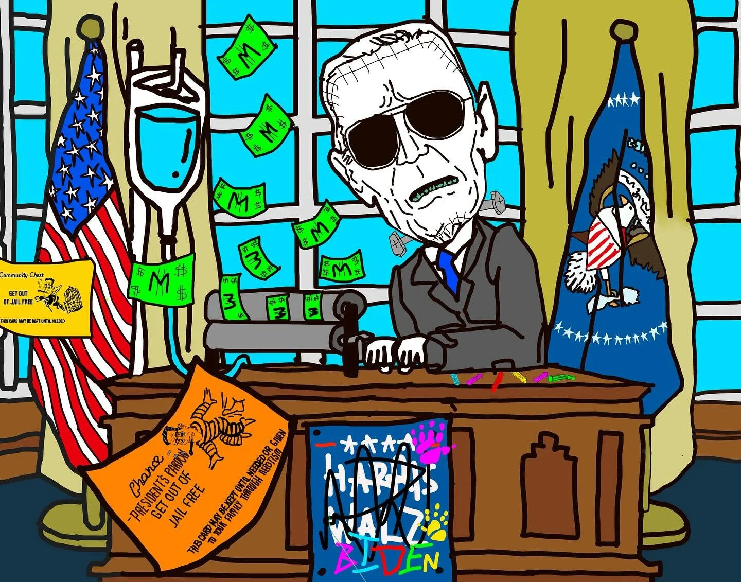 &ldquo;The forgiveness of a father&rdquo; -digital media #hunterbiden #joebiden #bidencrimefamily #lowbrowart  #presidentialpardon  #digitalart