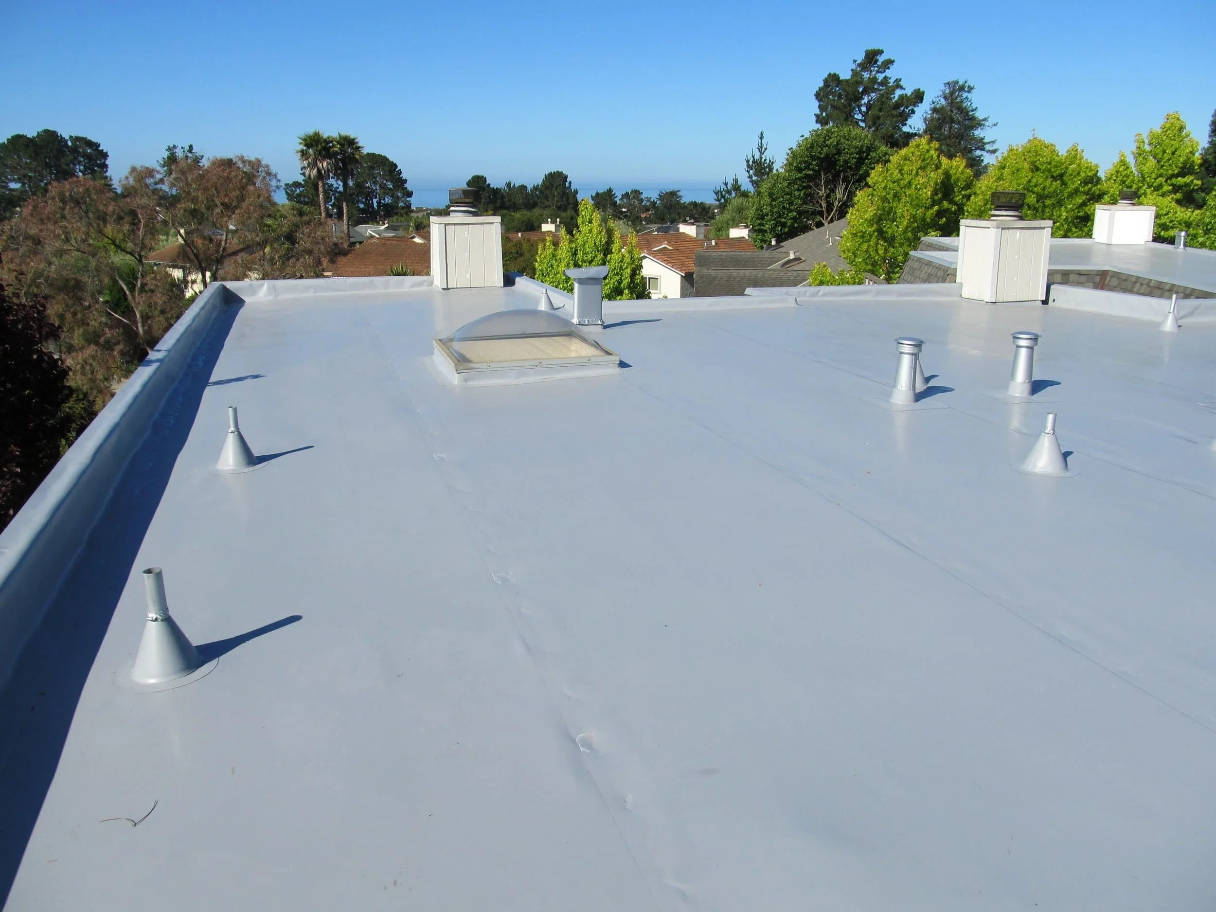 Low slope membrane roofing