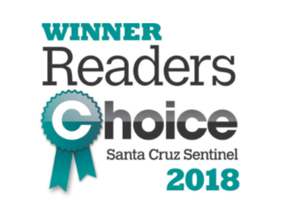 Winner Readers Choice 2018 Santa Cruz Sentinel