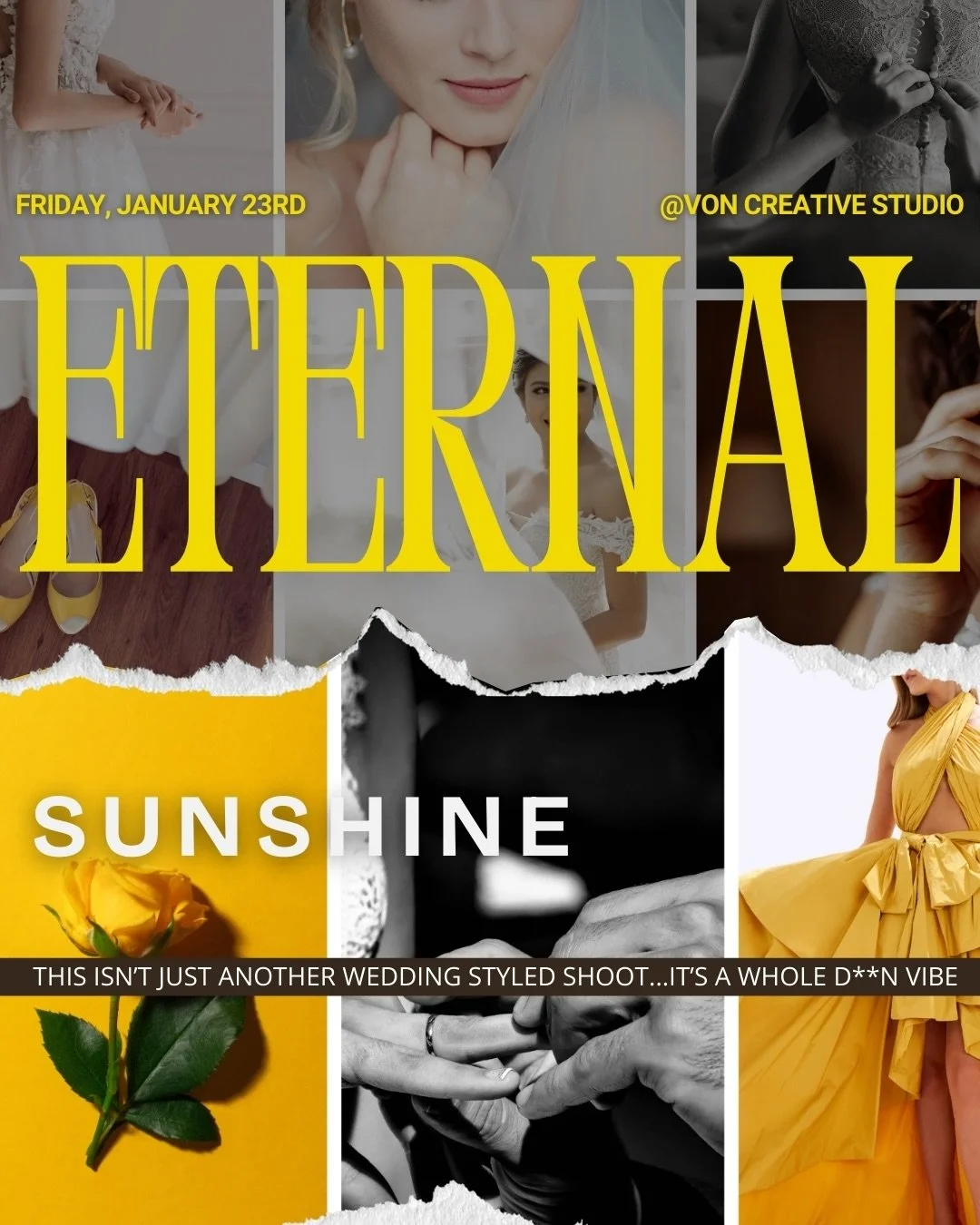 ✨Eternal Sunshine: Mellow Yellow Styled Session ✨

Think high-fashion energy meets wedding magic!! Every detail styled to perfection, real couples bringing the chemistry, and multiple stations crafted to give your portfolio that jaw-dropping edge. Fr