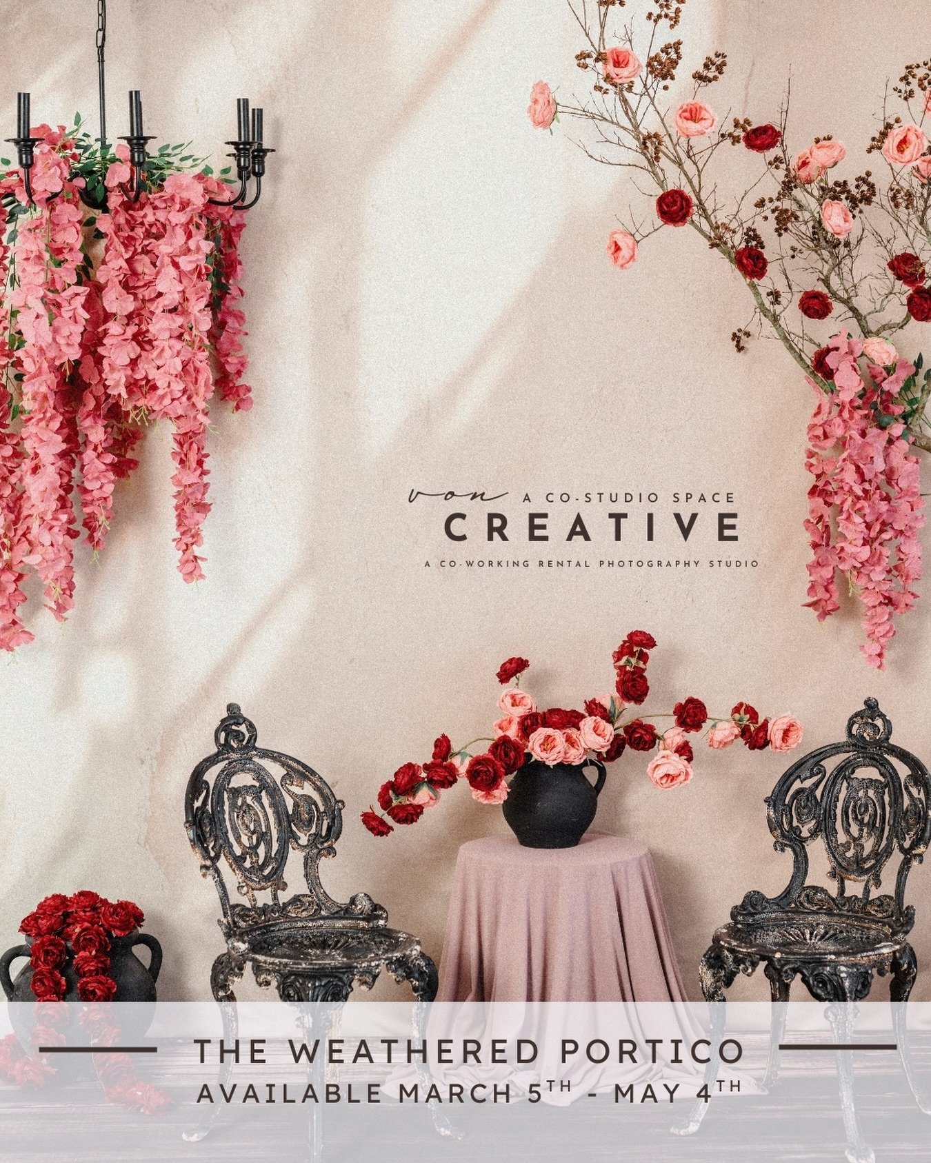 **The Weathered Portico** Set 3 of 5 new installed sets that will be available in the studio until May 4th, 2026

#jacksonvillenc #jacksonvillencphotographer #wilmingtonncphotographer #raleighncphotographer #newbernncphotographer