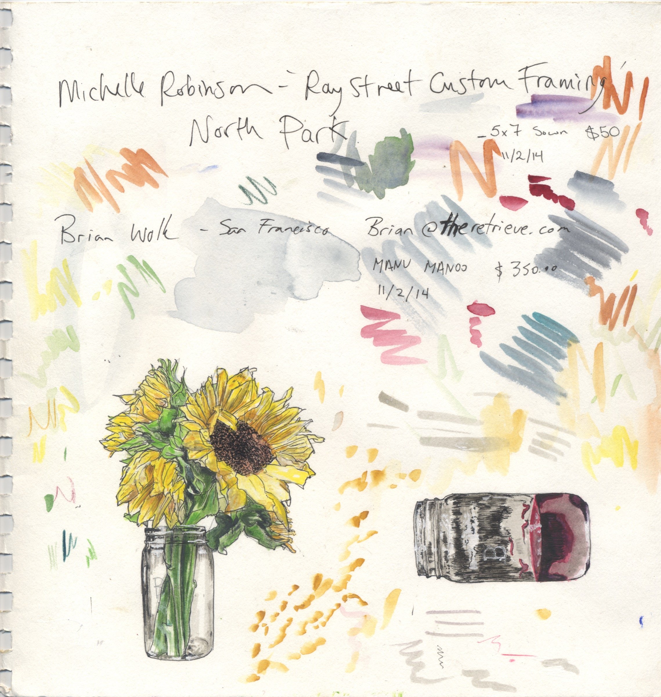 Sunflower in Mason Jar · 2014